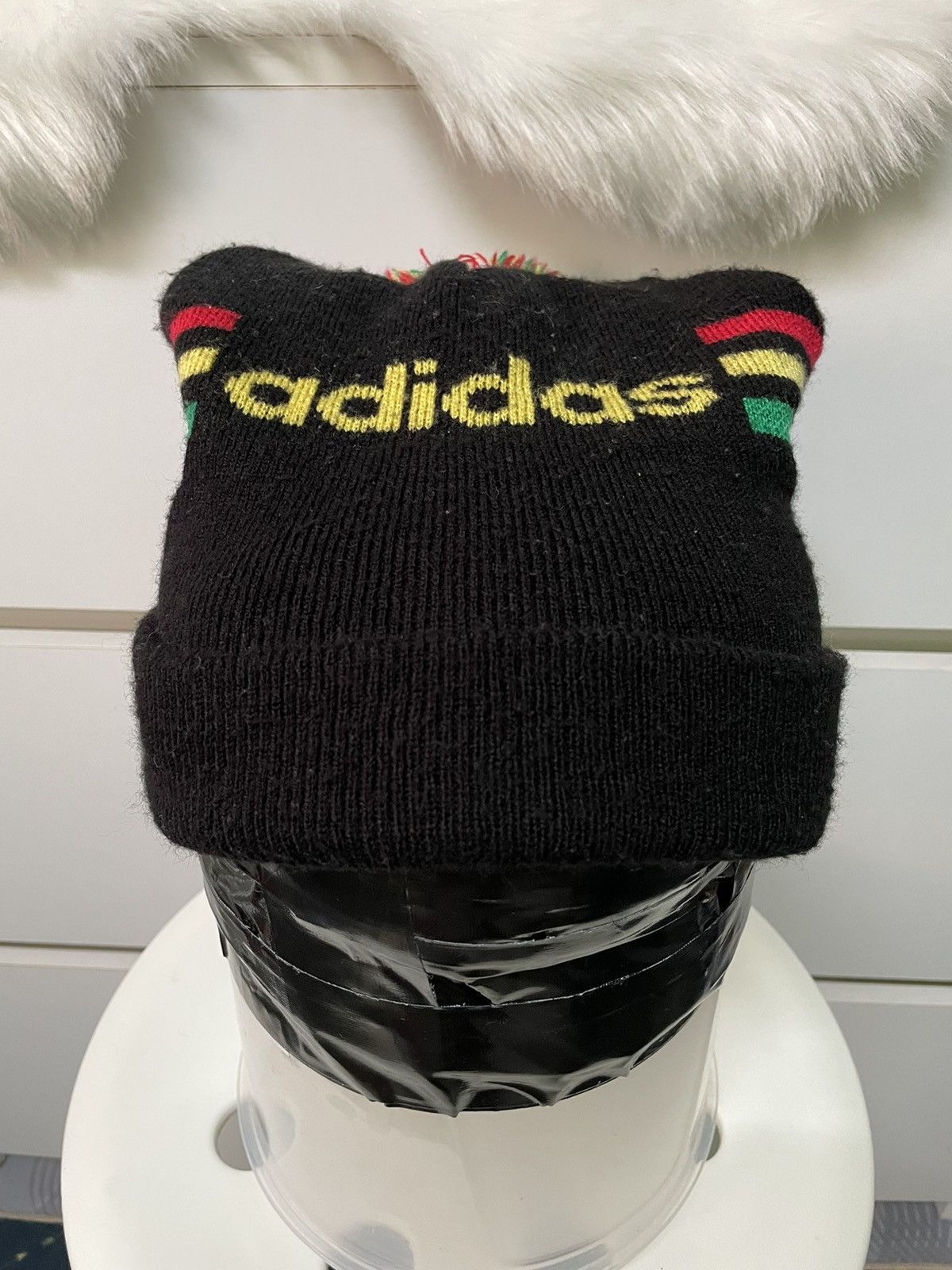 Adidas × Vintage Vintage Adidas Stripe Beanie Size ONE SIZE - 1 Thumbnail