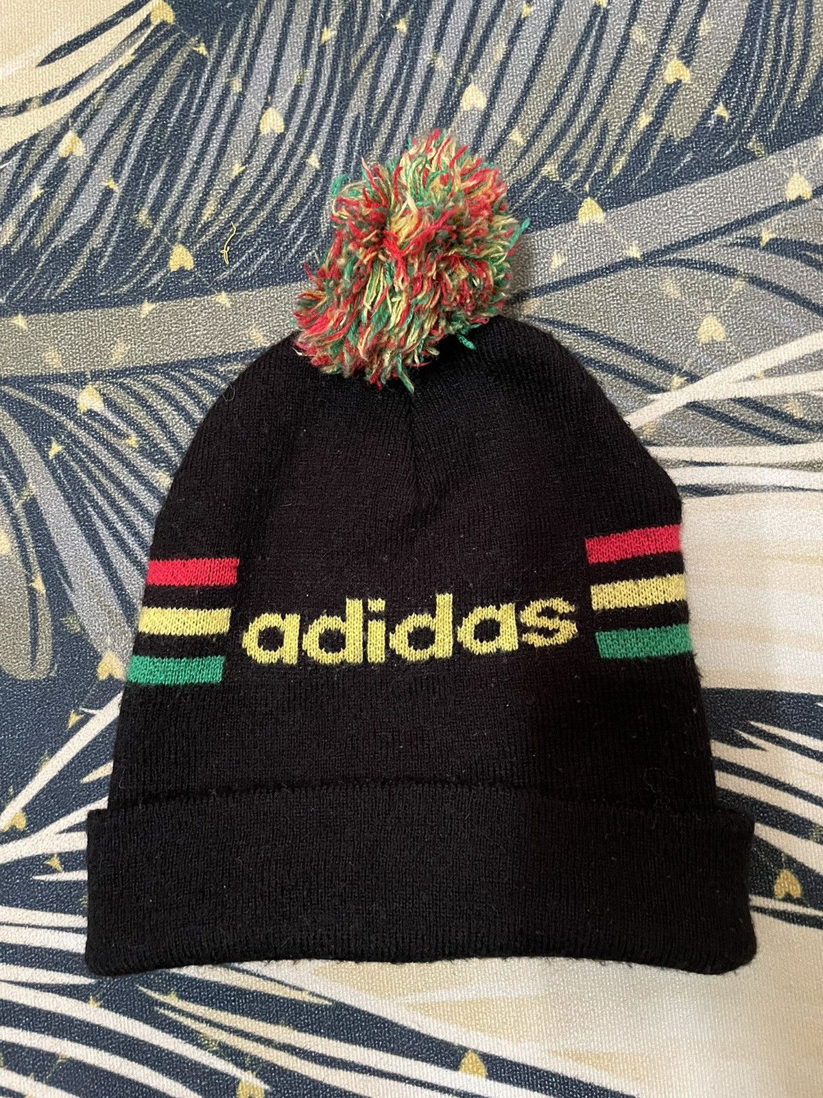 Adidas × Vintage Vintage Adidas Stripe Beanie Size ONE SIZE - 3 Thumbnail