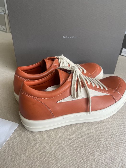 Rick Owens NEW | FW22 STROBE VANS VINTAGE SNEAKS 43 ORANGE