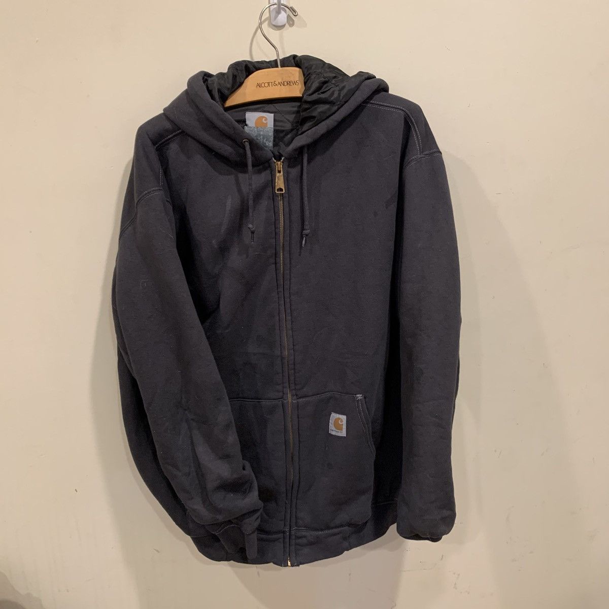 Vintage Carhartt Hoodie Zip Up Size M