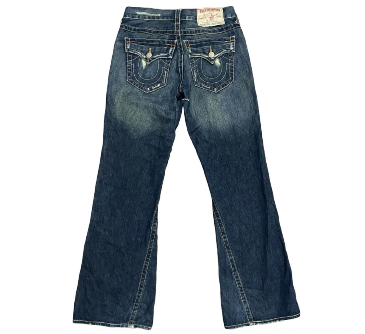 Vintage True Religion Ripped Distressed Style Wide Leg Jeans