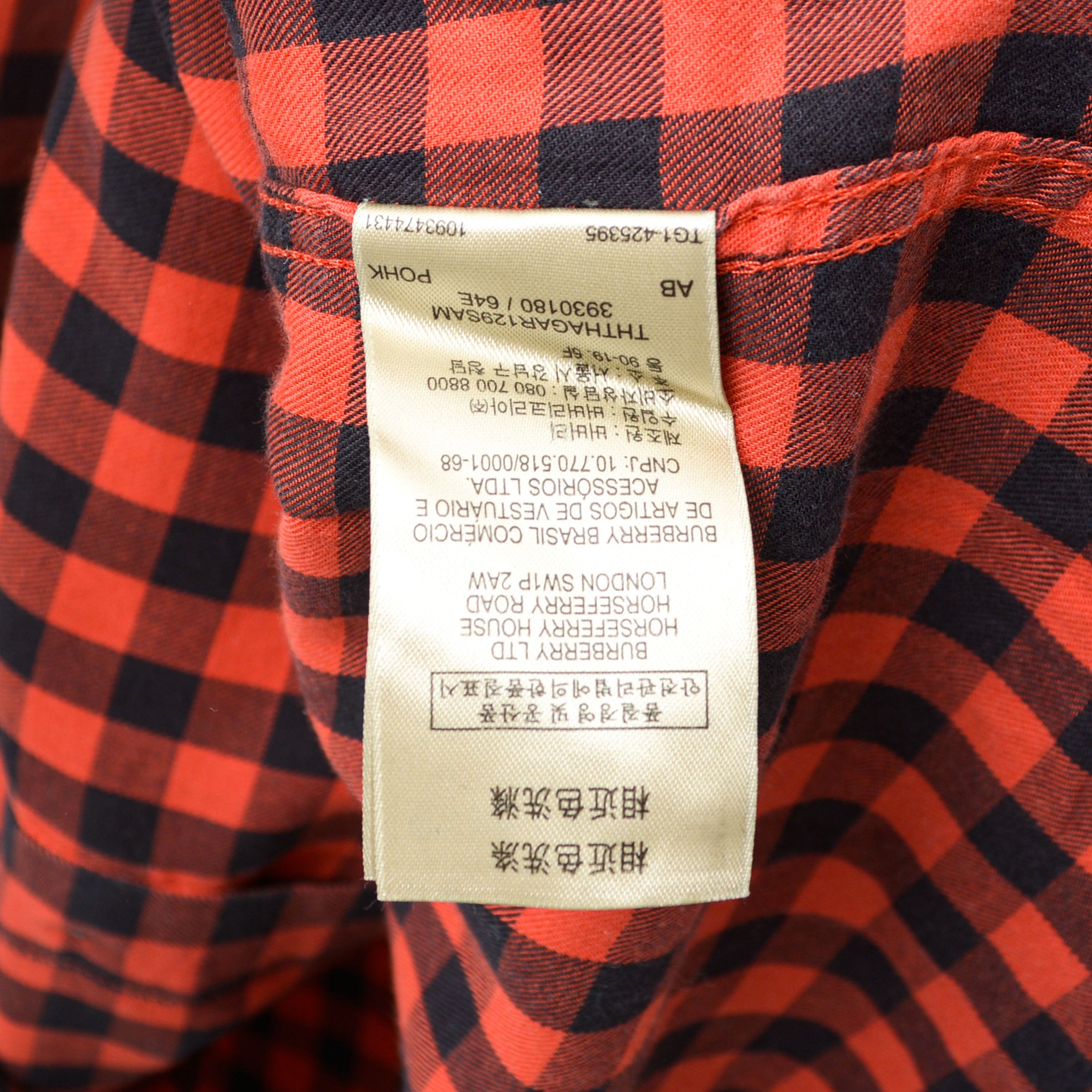 Burberry × Designer Brit M oversized / L fitted Casual Shirt Long Sleeved Size US XL / EU 56 / 4 - 7 Thumbnail