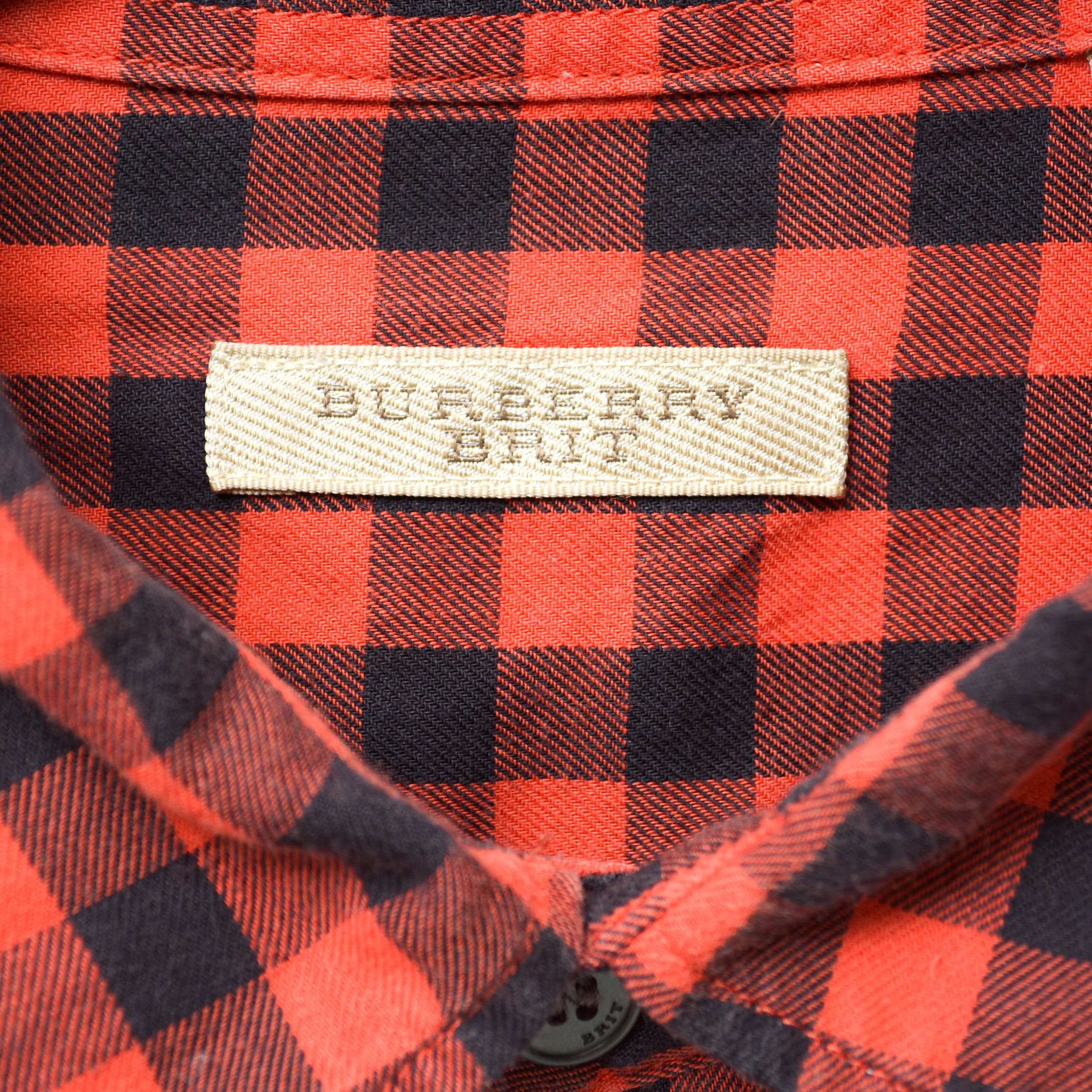 Burberry × Designer Brit M oversized / L fitted Casual Shirt Long Sleeved Size US XL / EU 56 / 4 - 2 Thumbnail
