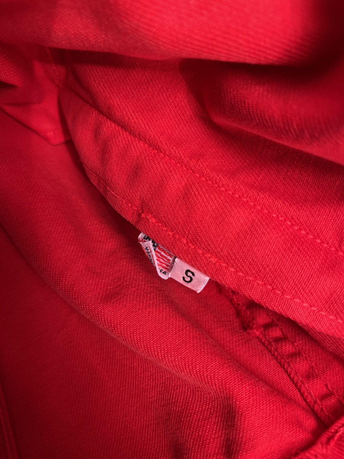Sp5der Sp5der Worldwide Rhinestone Denim Trucker Jacket Red Size US S / EU 44-46 / 1 - 5 Thumbnail