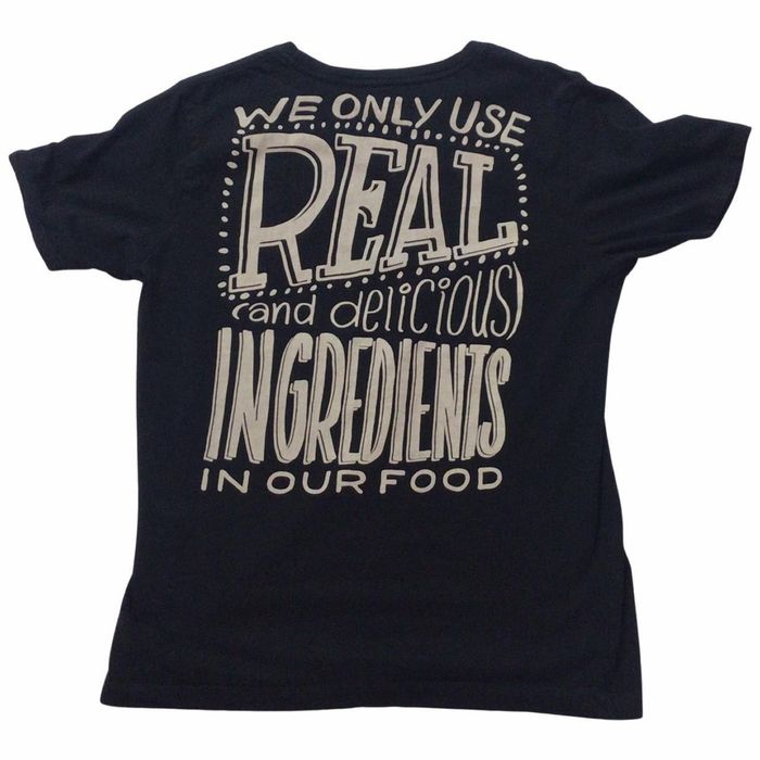 Streetwear Chipotle Uniform Work T Shirt Only Real Ingredients Black S