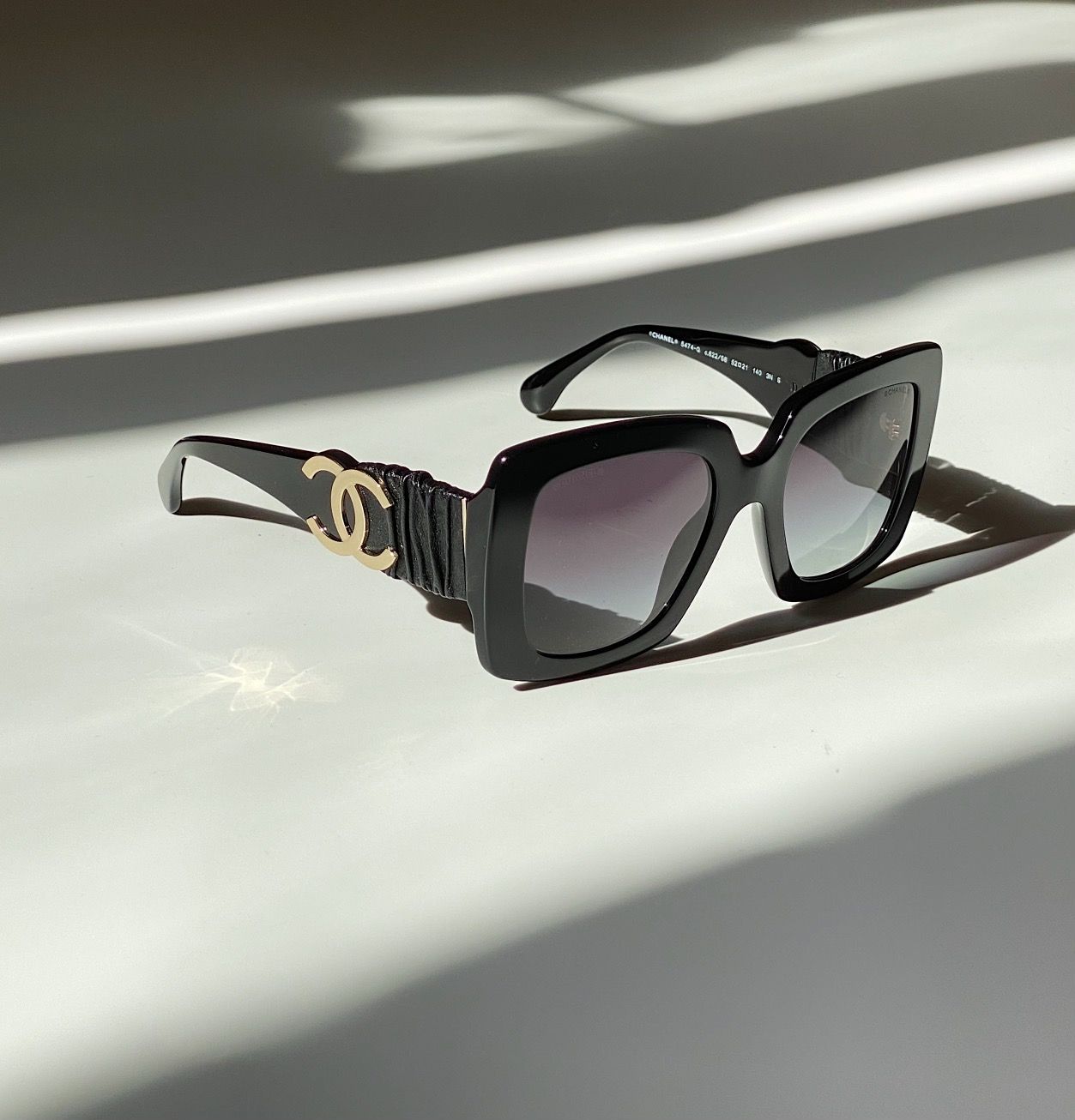 Shop CHANEL Square Sunglasses (5474Q C622/S6, 5474Q 1461/S1) by E.V.I.