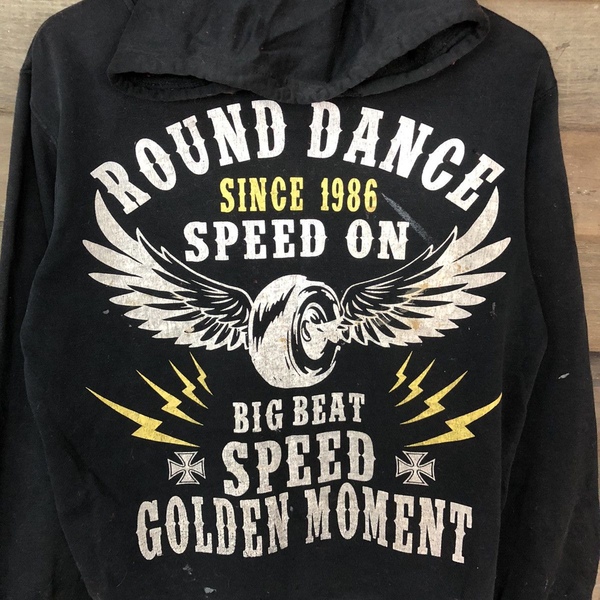 Japanese Brand Round Dance speed on Black motor racing Hoodie #3466 Size US M / EU 48-50 / 2 - 4 Thumbnail