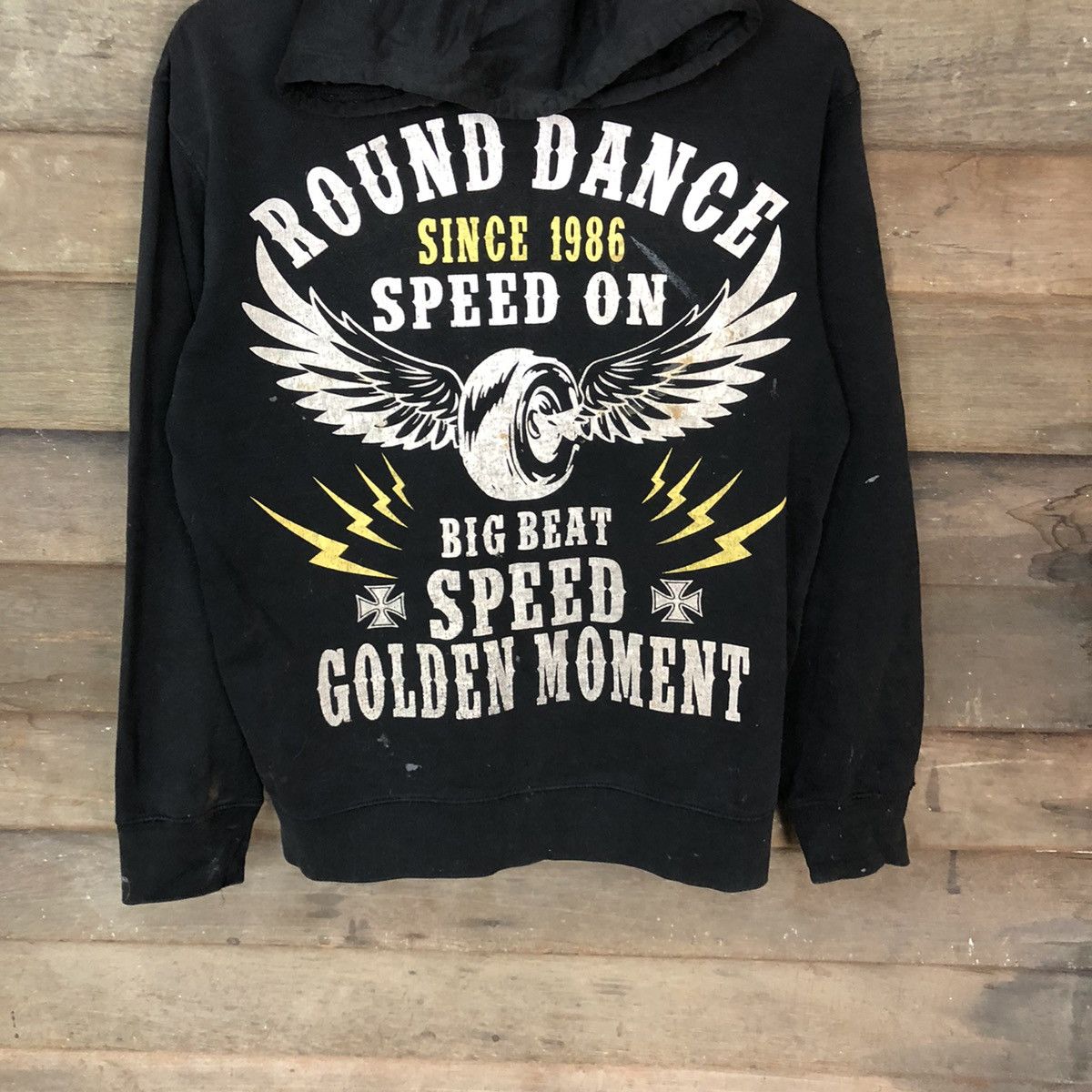 Japanese Brand Round Dance speed on Black motor racing Hoodie #3466 Size US M / EU 48-50 / 2 - 3 Thumbnail