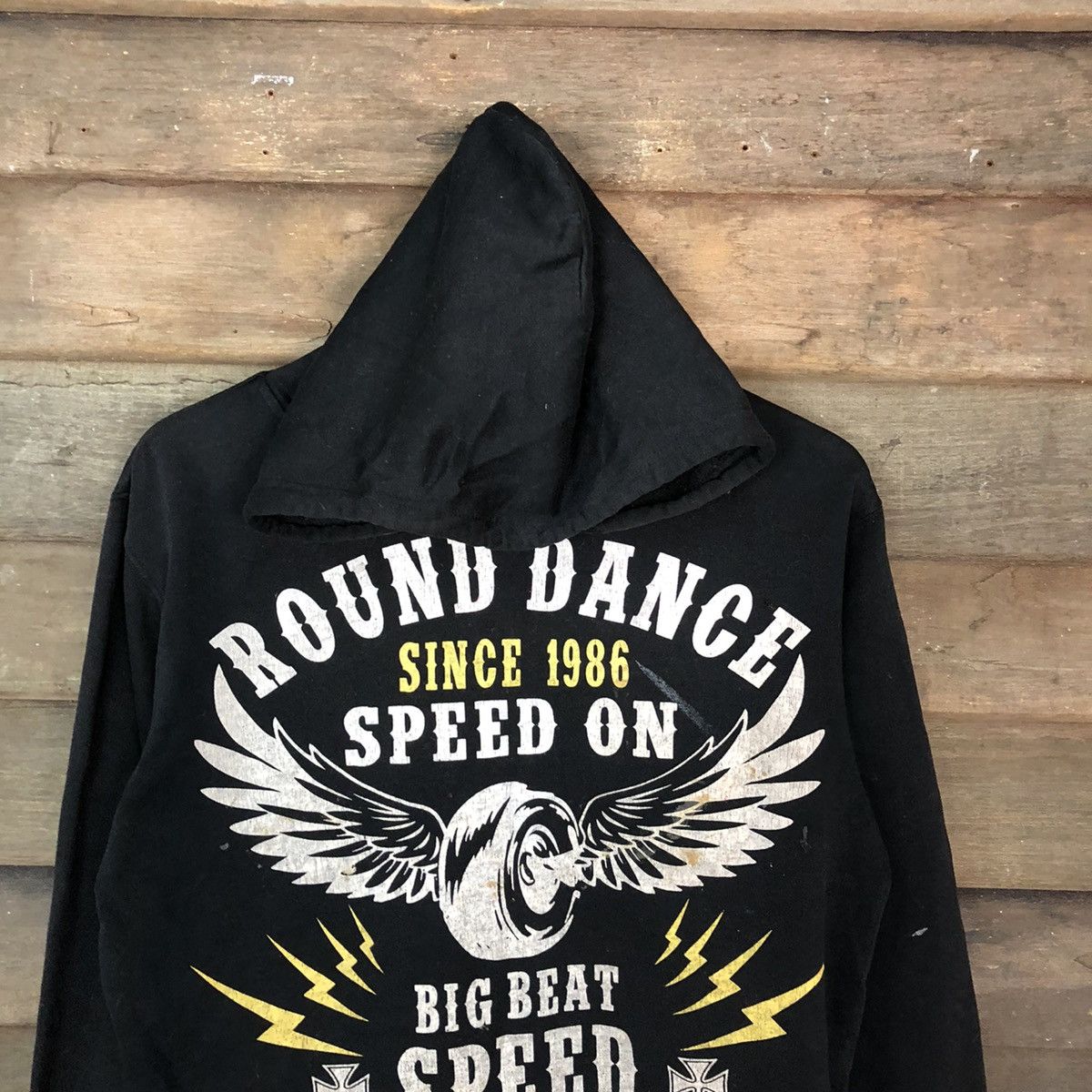 Japanese Brand Round Dance speed on Black motor racing Hoodie #3466 Size US M / EU 48-50 / 2 - 2 Thumbnail