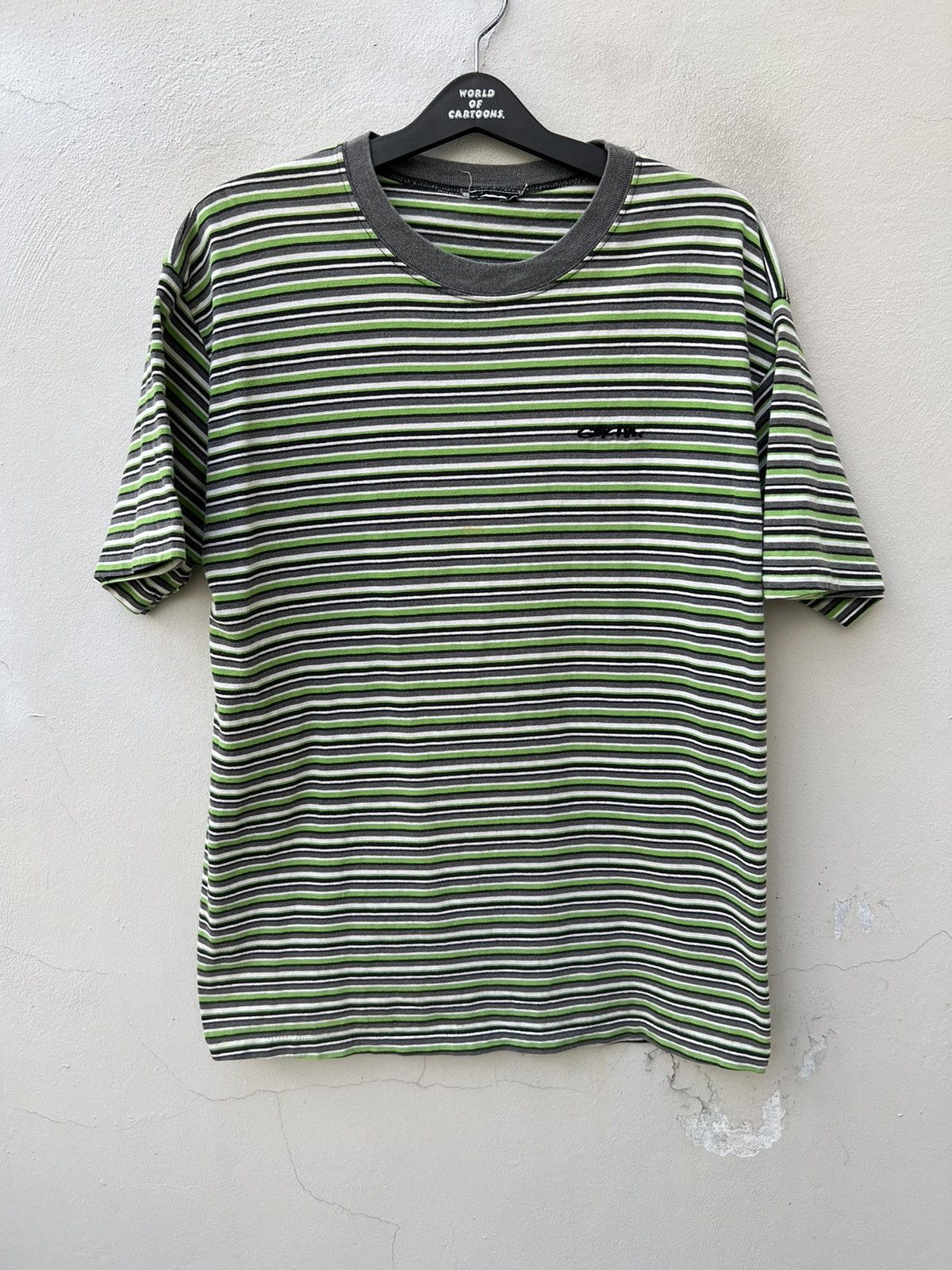 Gotcha × Vintage Vintage 90s GOTCHA Striped tee Grunge Skate Surfing Size US L / EU 52-54 / 3 - 3 Thumbnail