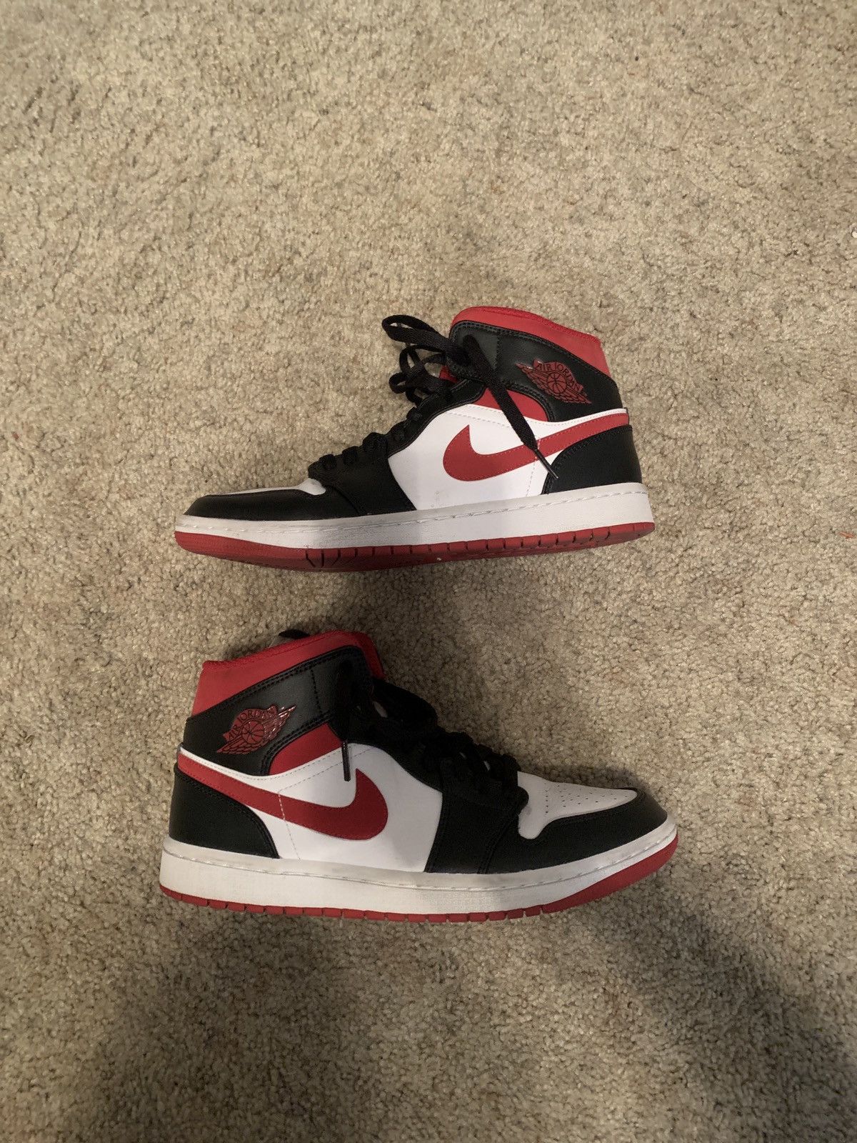 mens nike red and black