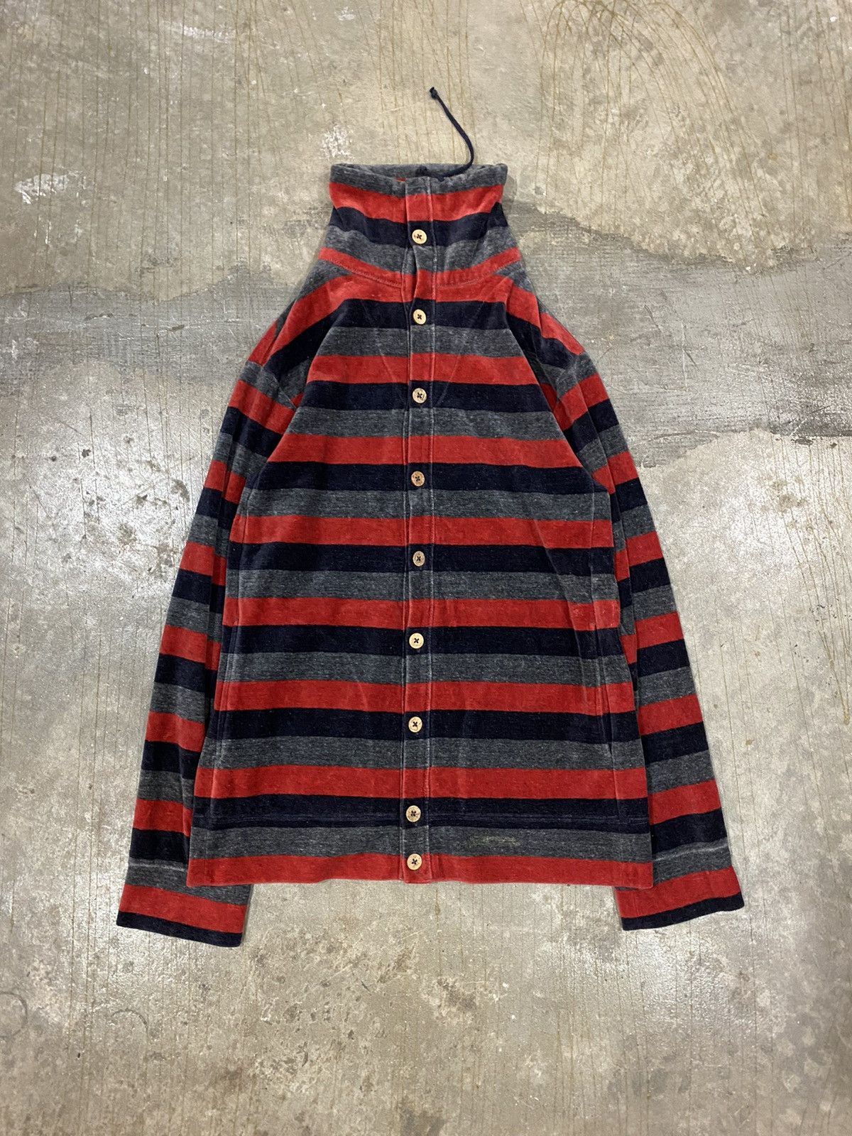 45rpm × Japanese Brand × Kapital velour stripe sweater Size S / US 4 / IT 40 - 2 Thumbnail