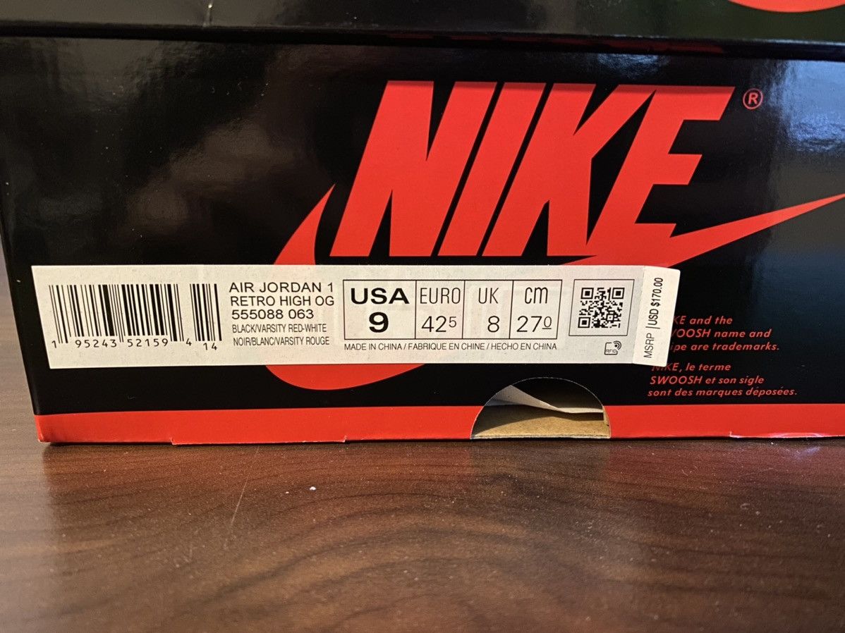 Jordan Brand Jordan 1 Retro High OG Patent Bred Size US 9 / EU 42 - 12 Thumbnail