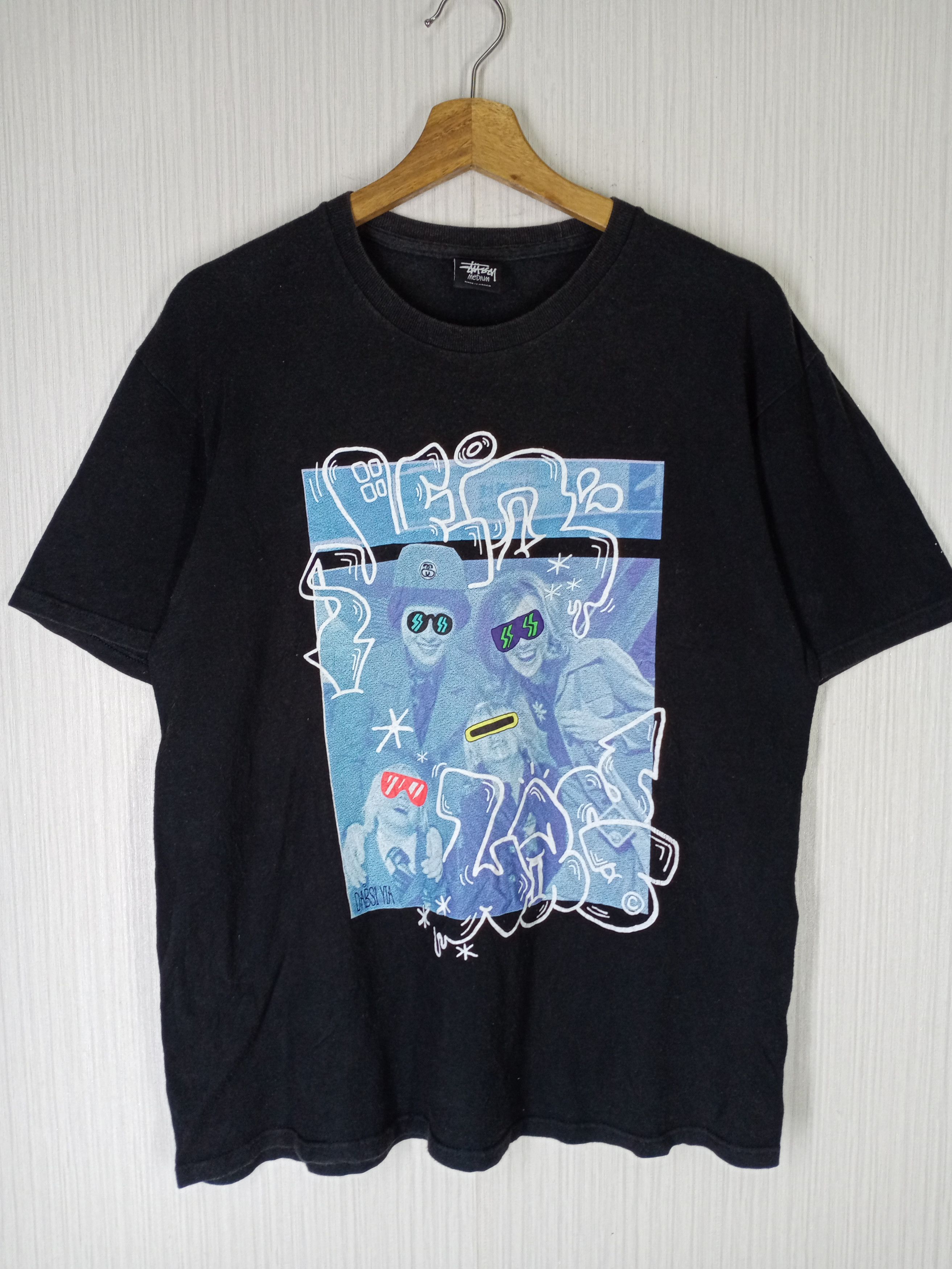 Stussy Rare Vintage Stussy Jet Lag Tour Dasbi Yia Tshirt Size US M / EU 48-50 / 2 - 1 Thumbnail