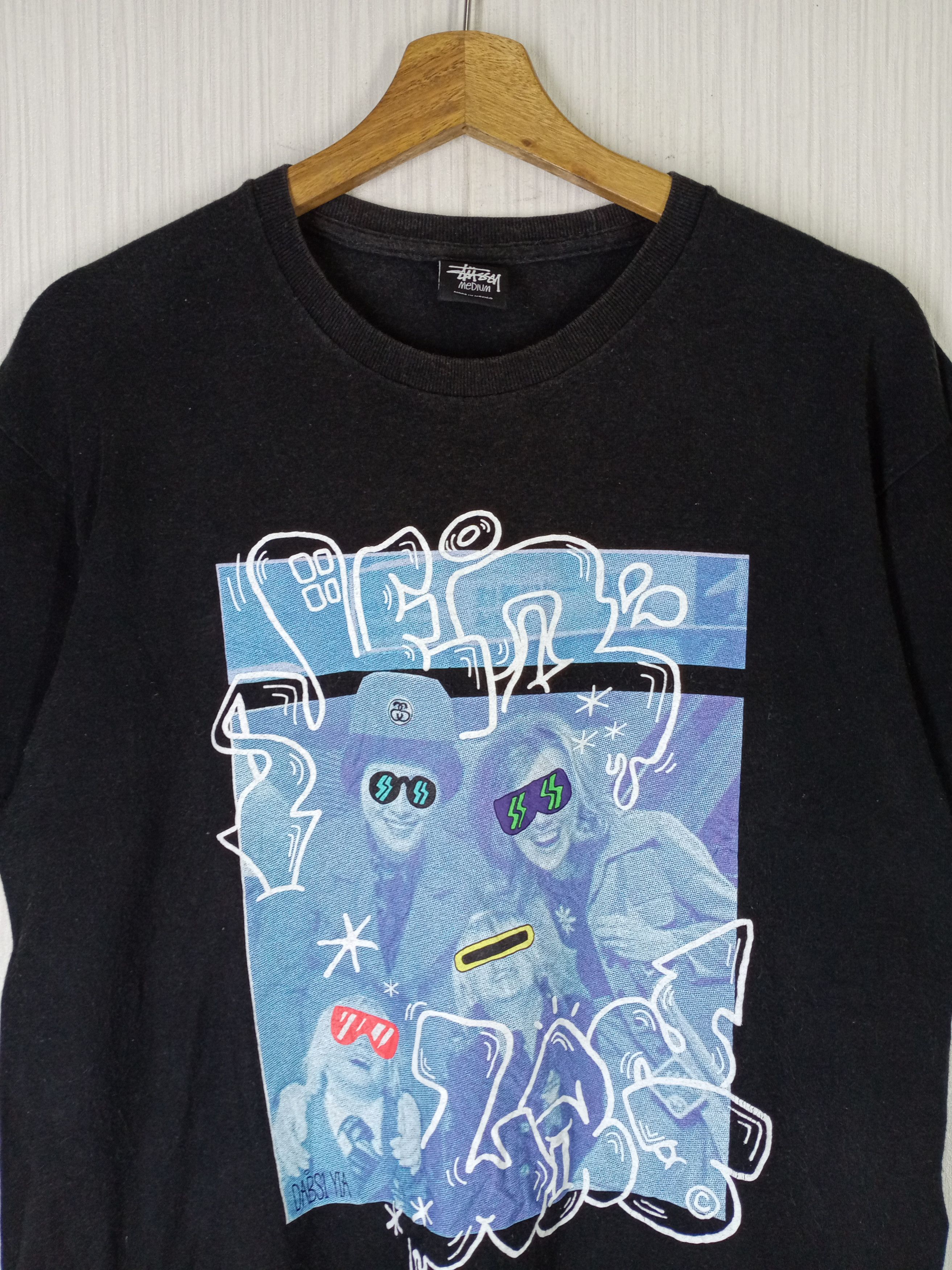 Stussy Rare Vintage Stussy Jet Lag Tour Dasbi Yia Tshirt Size US M / EU 48-50 / 2 - 2 Thumbnail