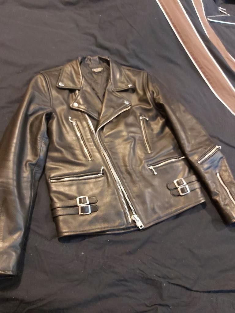 Superb vintage mens motorcycle jacket Size S