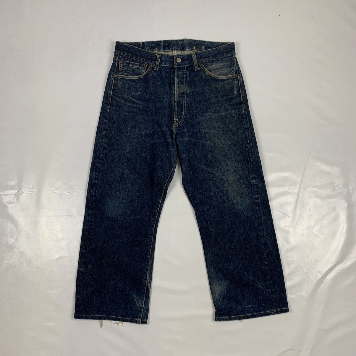 Japanese Brand Vintage Tenderloin Cropped Selvedge Denim Jeans Pants Size US 33 - 3 Thumbnail