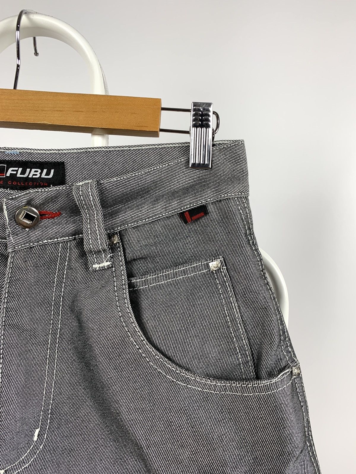 Fubu Vintage Fubu Cargo Grey Shorts Rap Style Size US 28 / EU 44 - 12 Thumbnail