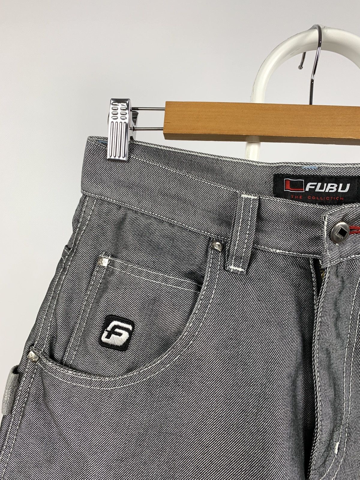 Fubu Vintage Fubu Cargo Grey Shorts Rap Style Size US 28 / EU 44 - 11 Thumbnail