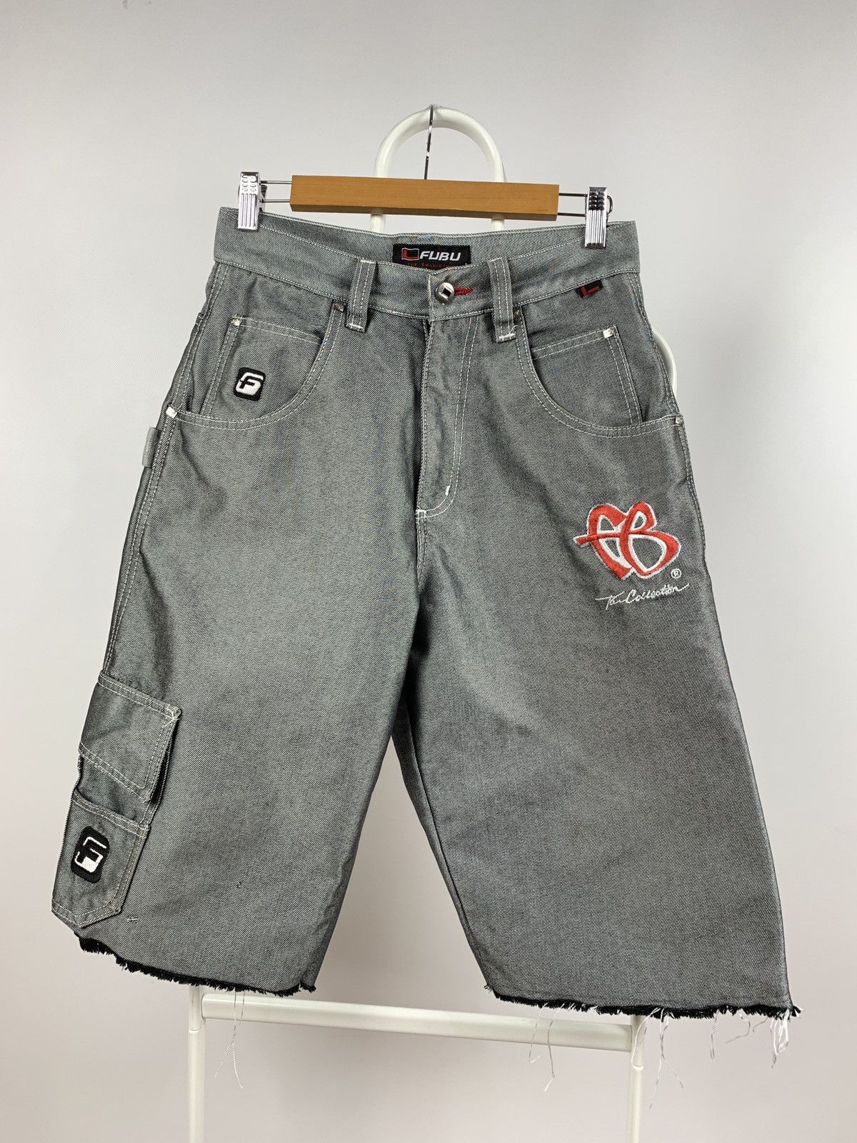 Fubu Vintage Fubu Cargo Grey Shorts Rap Style Size US 28 / EU 44 - 5 Thumbnail