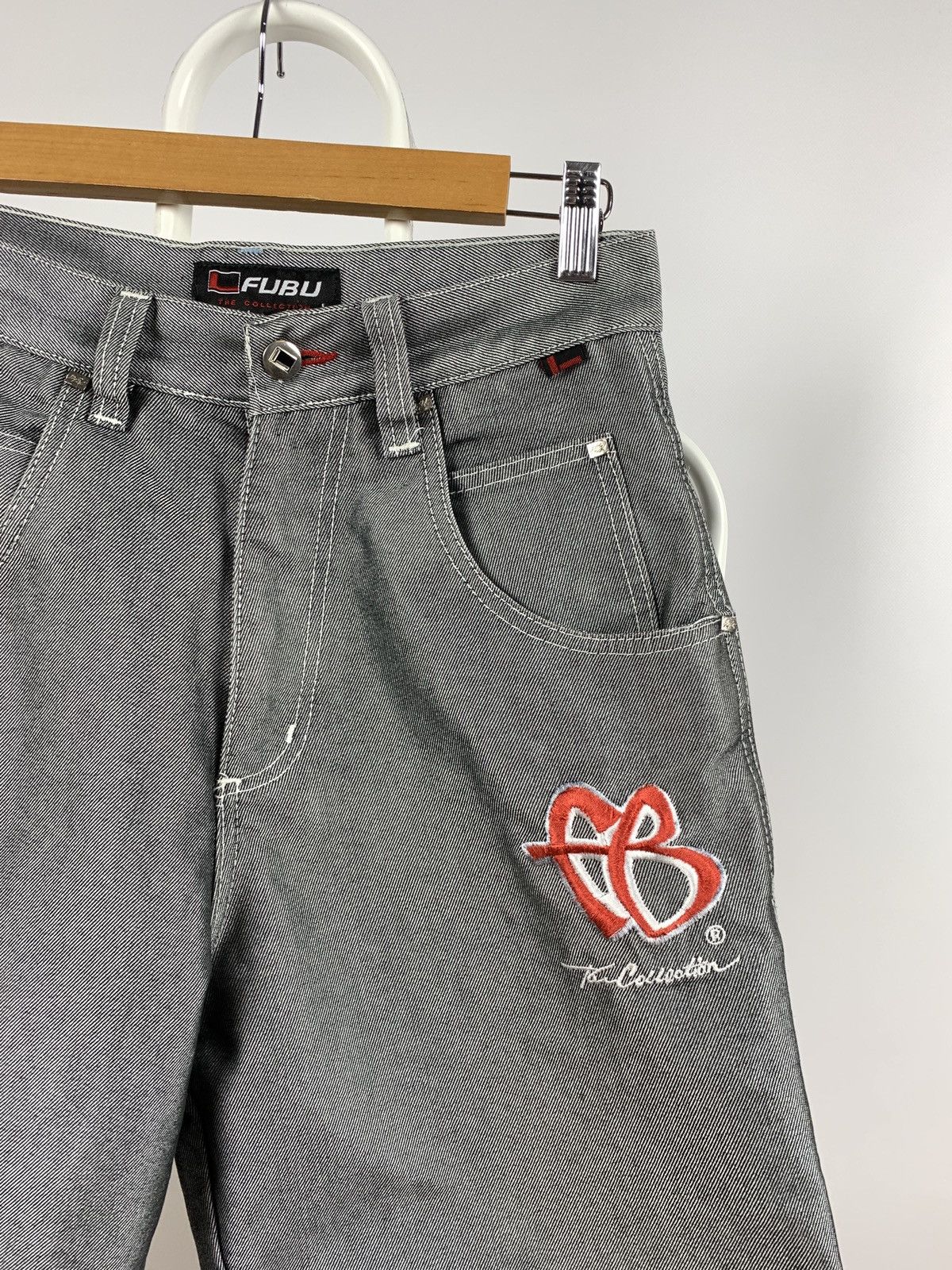 Fubu Vintage Fubu Cargo Grey Shorts Rap Style Size US 28 / EU 44 - 7 Thumbnail