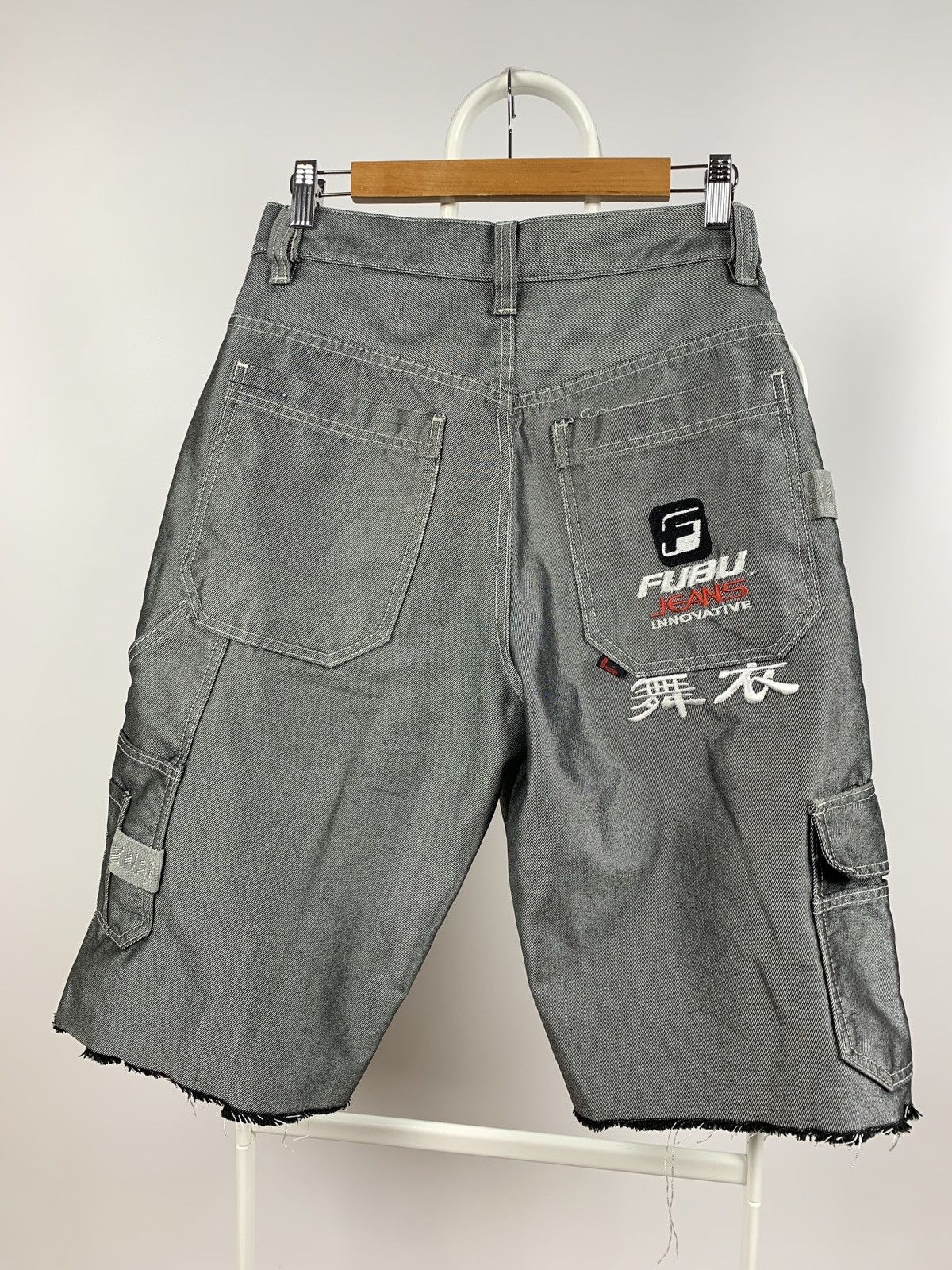 Fubu Vintage Fubu Cargo Grey Shorts Rap Style Size US 28 / EU 44 - 6 Thumbnail