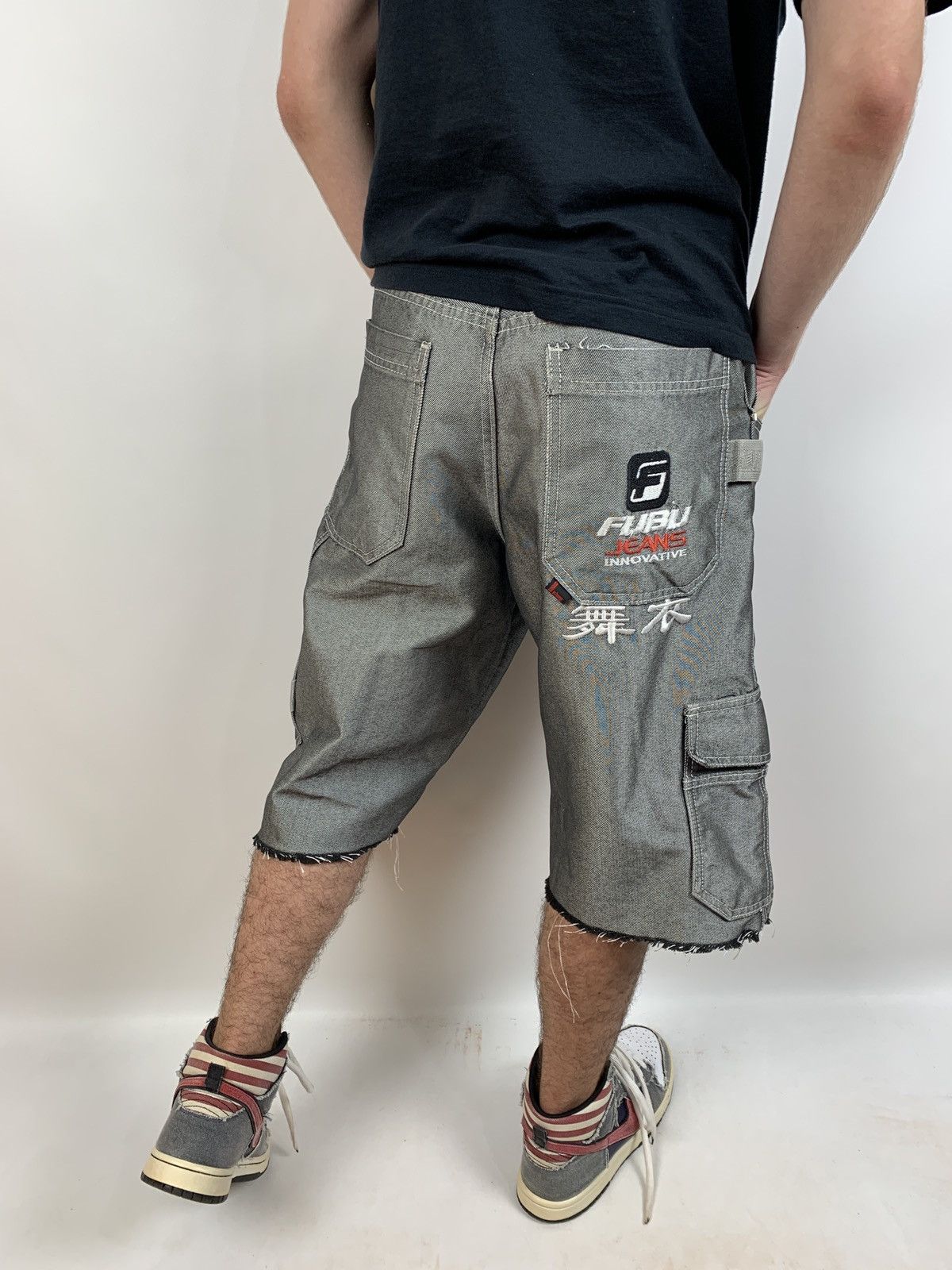 Fubu Vintage Fubu Cargo Grey Shorts Rap Style Size US 28 / EU 44 - 1 Thumbnail