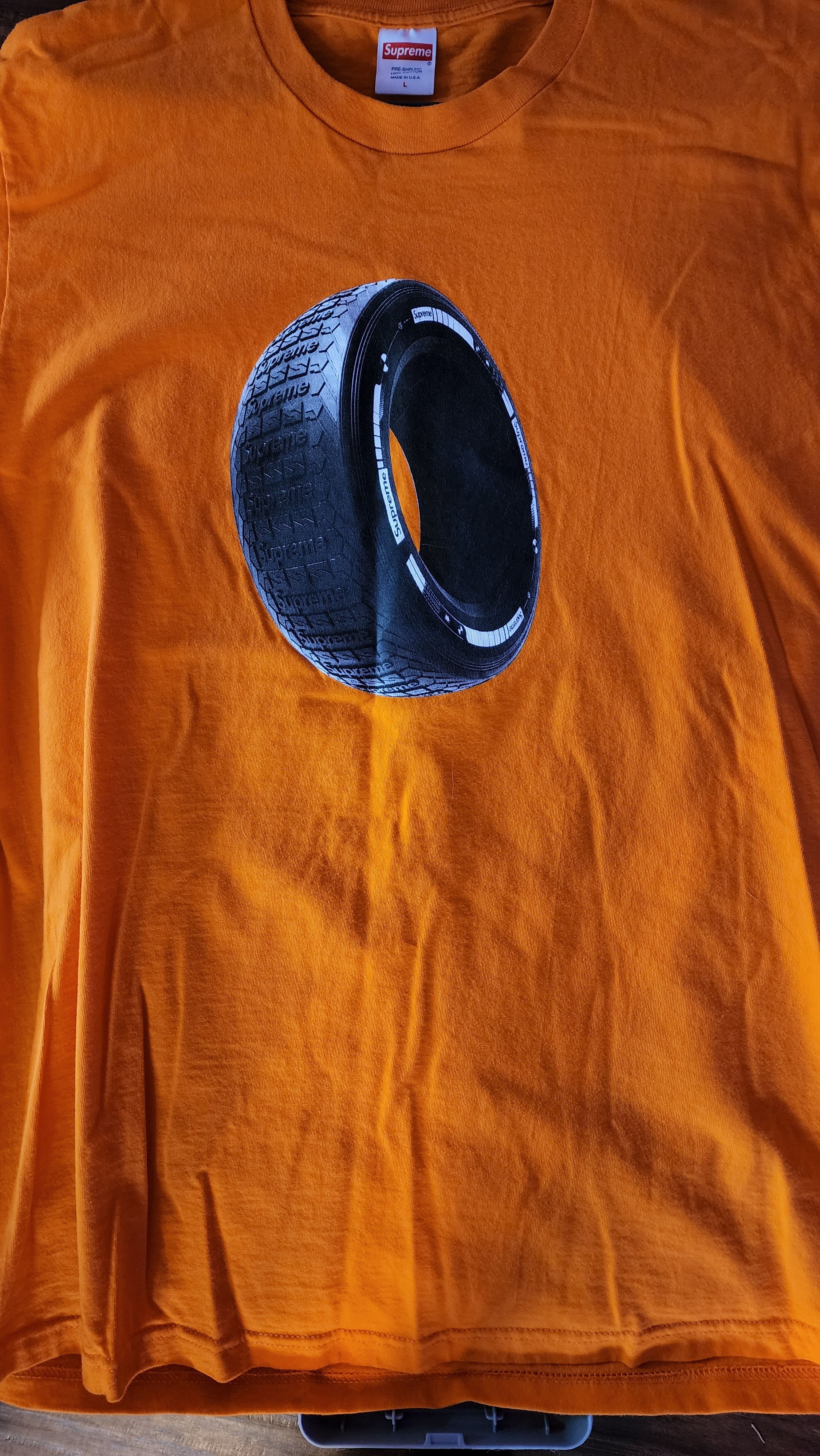 Supreme - Tire Tee Orange - Tops 
