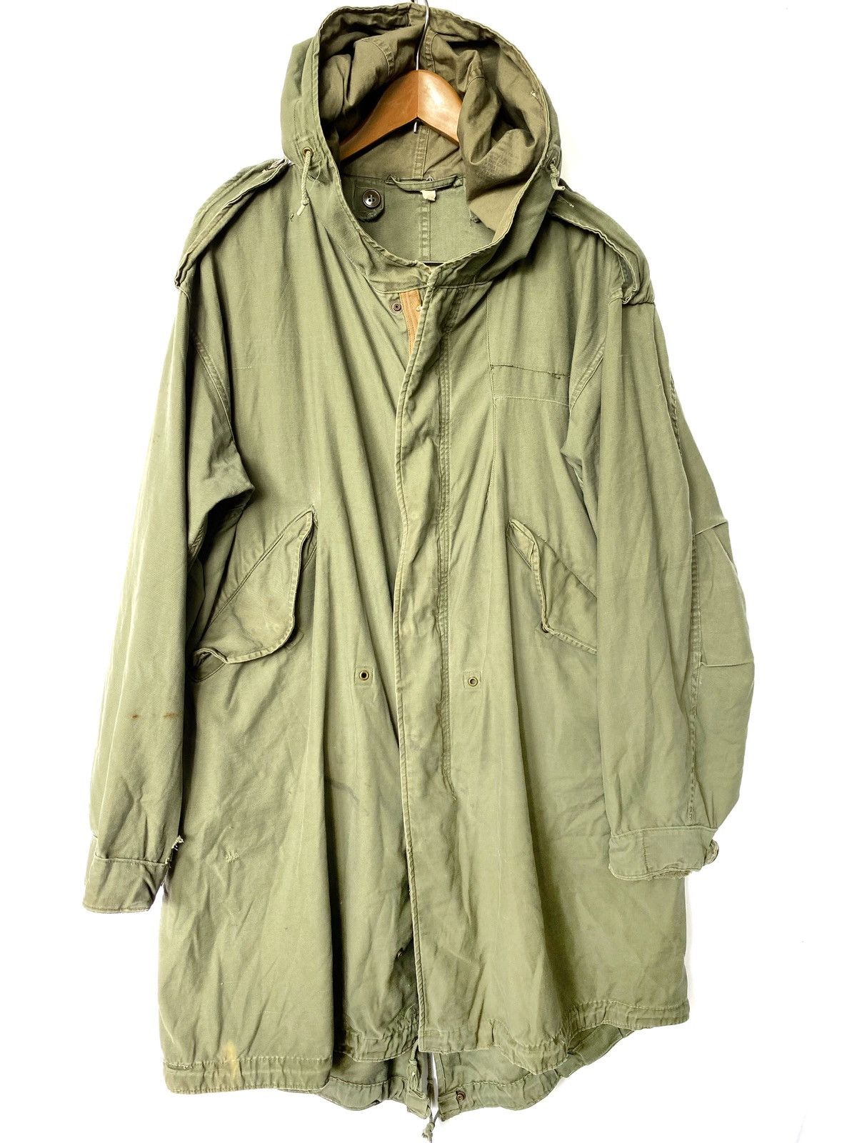 Vintage Rare 1950s US Army M-51 Parka Hooded Fishtail Jacket | Grailed