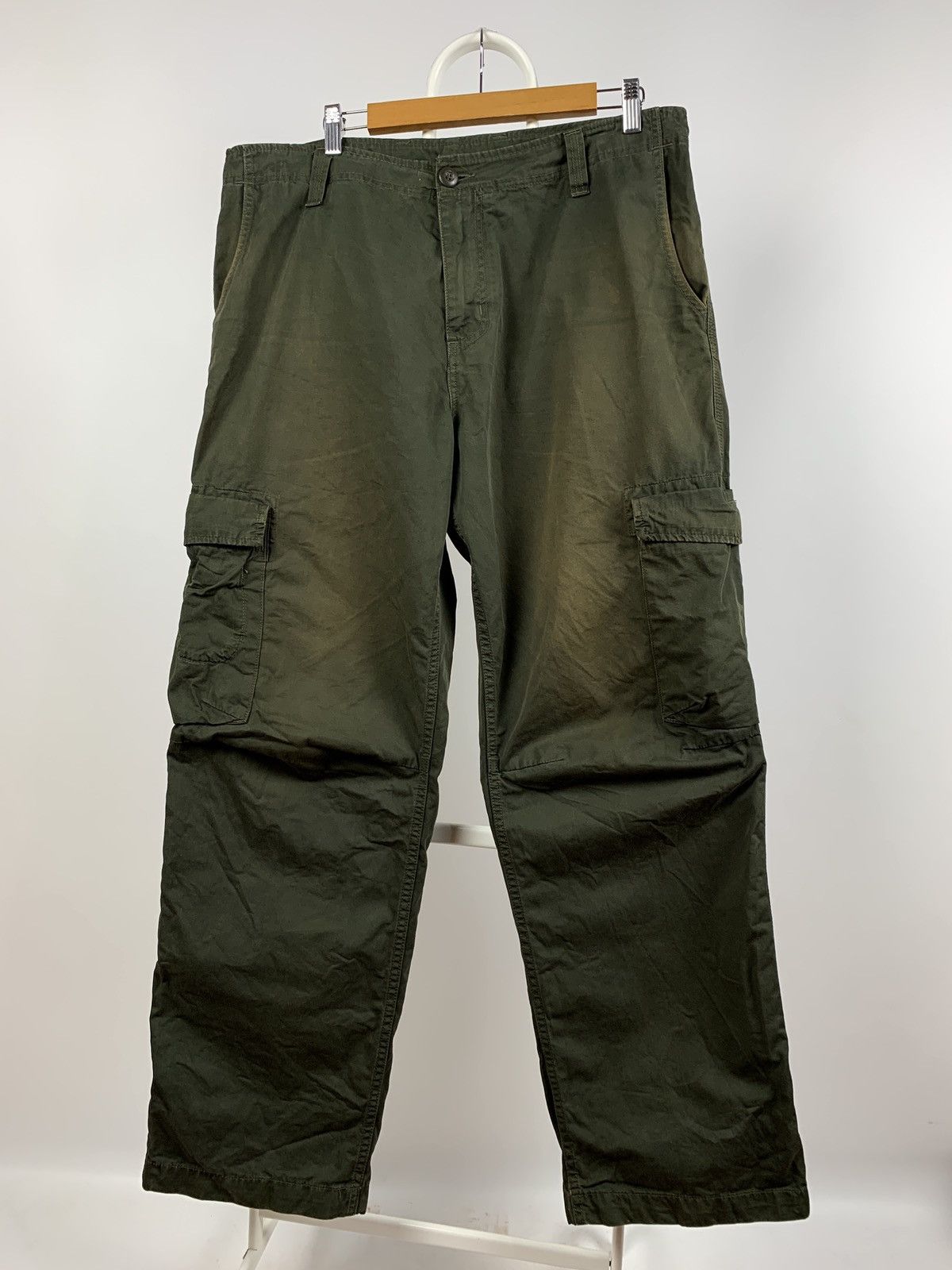 Carhartt Vintage Carhartt Faded Khaki Cargo Thrift Pants Travis Style Size US 36 / EU 52 - 6 Thumbnail