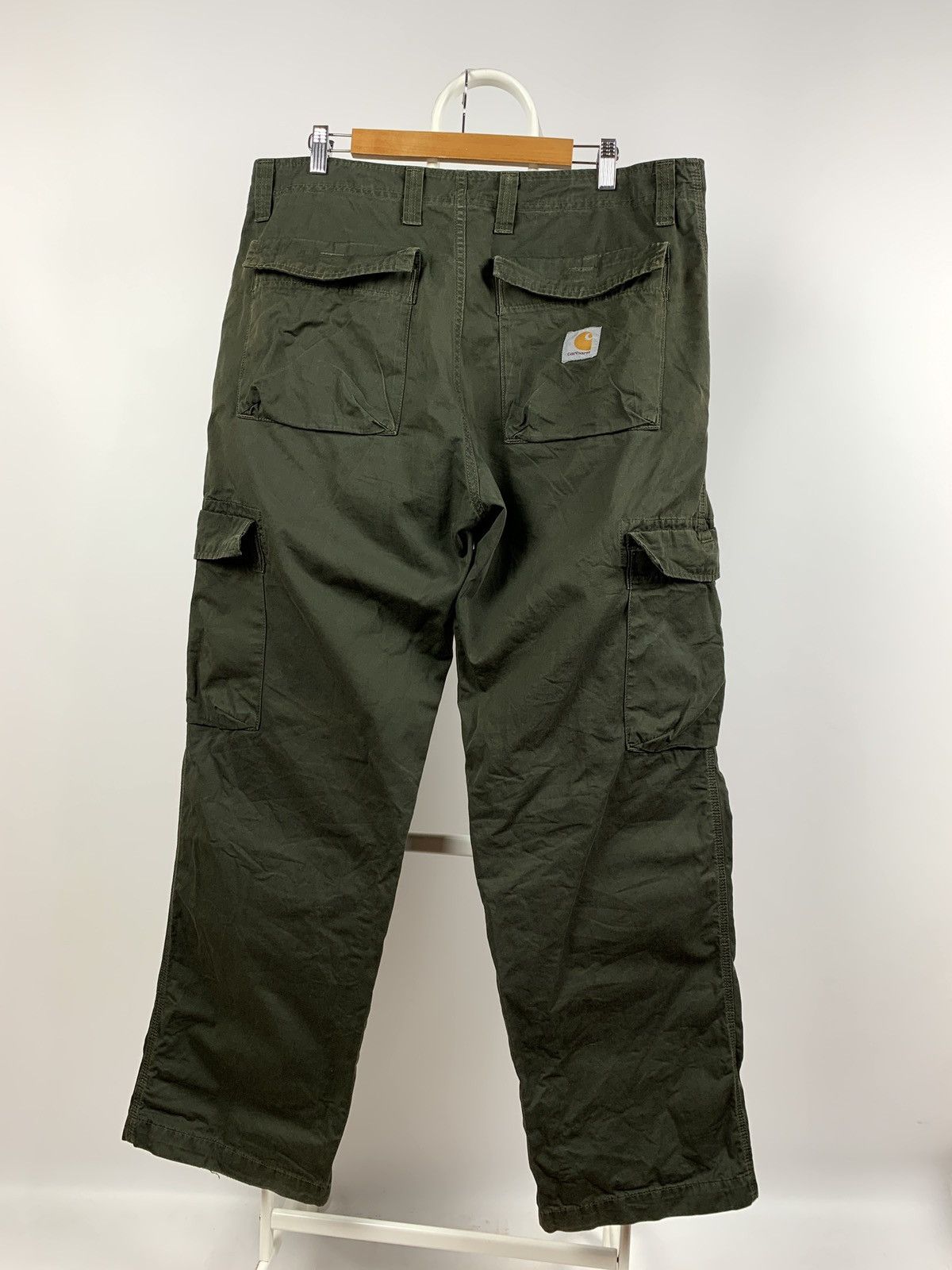 Carhartt Vintage Carhartt Faded Khaki Cargo Thrift Pants Travis Style Size US 36 / EU 52 - 5 Thumbnail