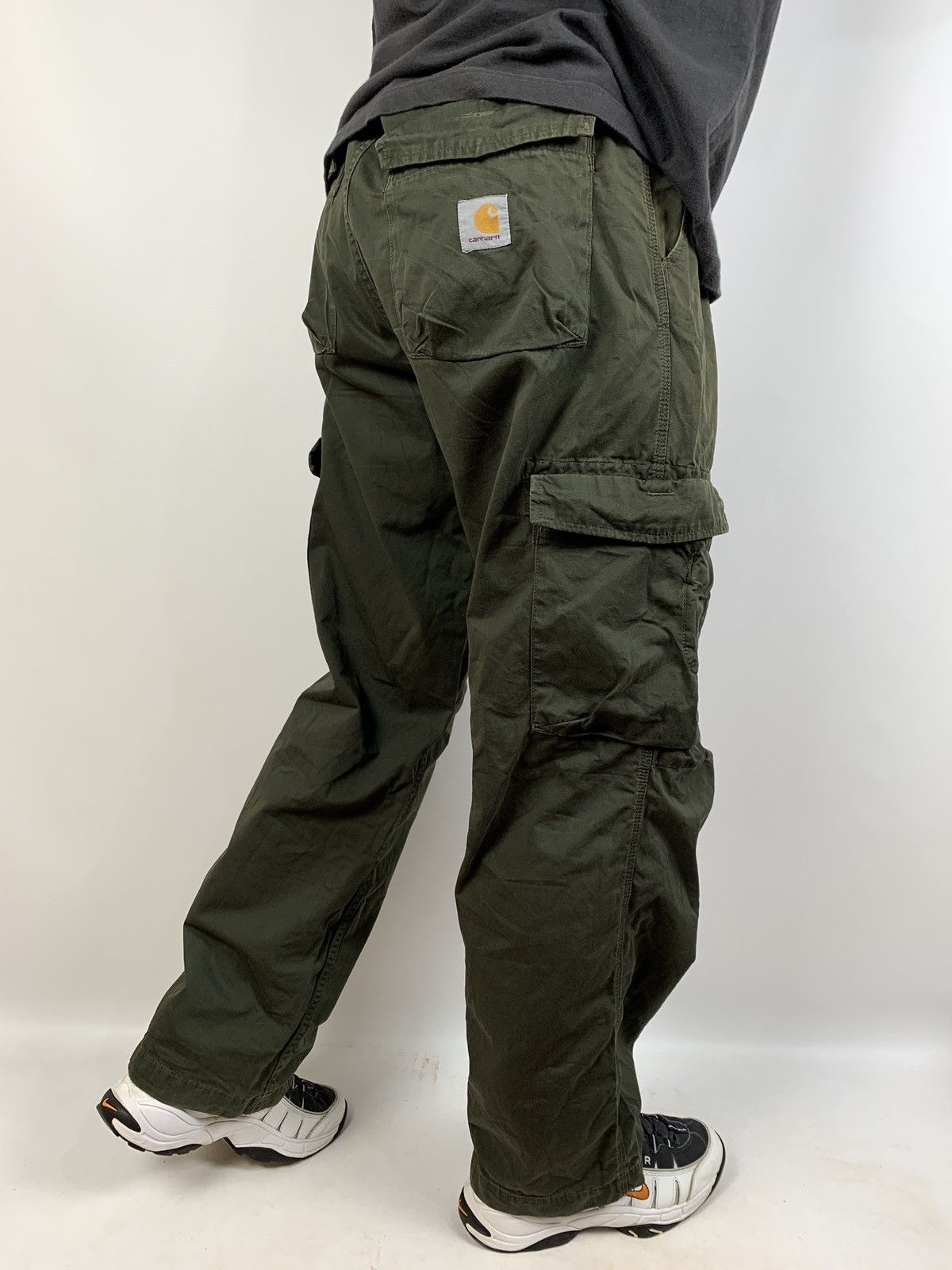 Carhartt Vintage Carhartt Faded Khaki Cargo Thrift Pants Travis Style Size US 36 / EU 52 - 1 Thumbnail