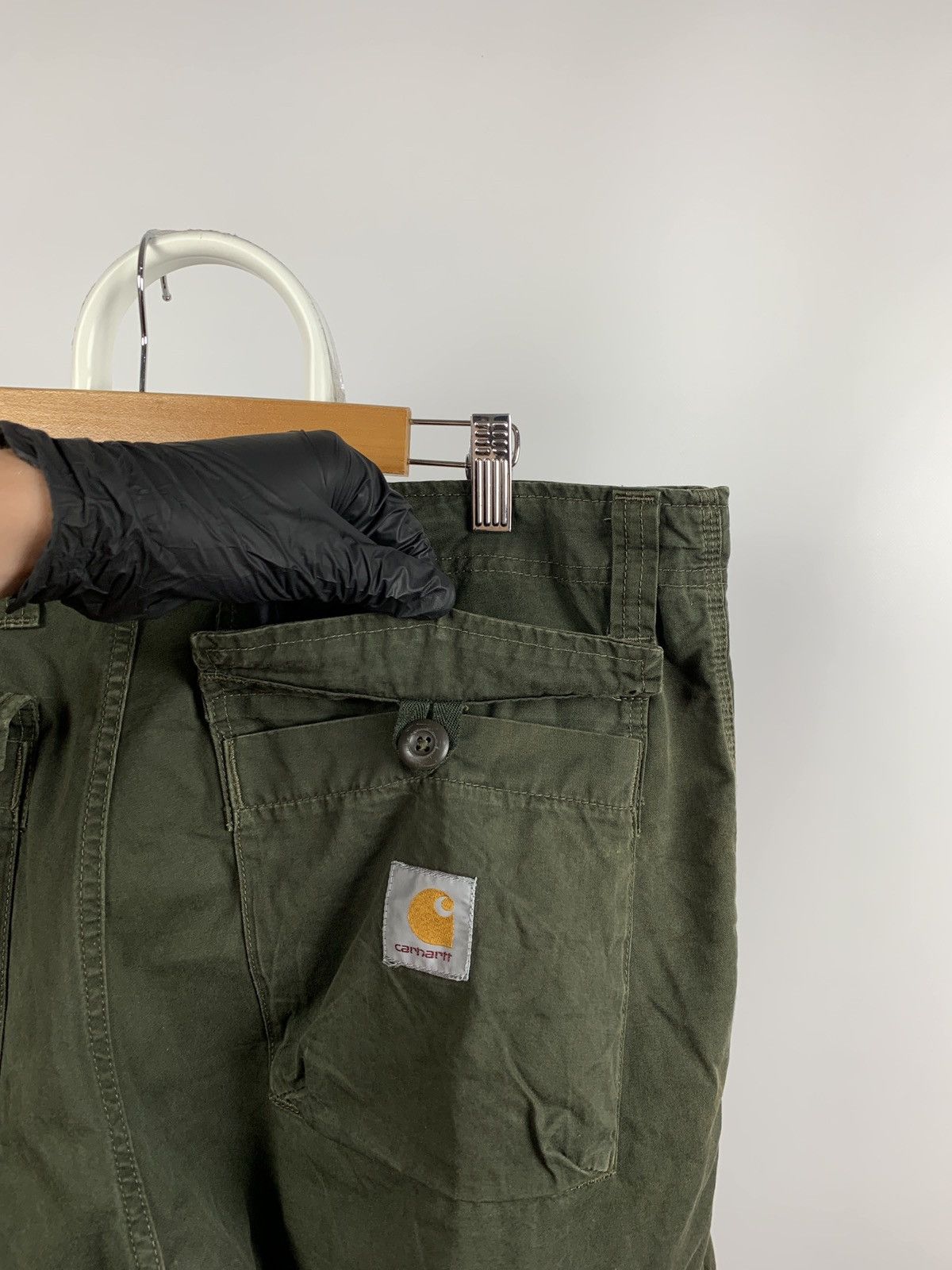 Carhartt Vintage Carhartt Faded Khaki Cargo Thrift Pants Travis Style Size US 36 / EU 52 - 15 Thumbnail