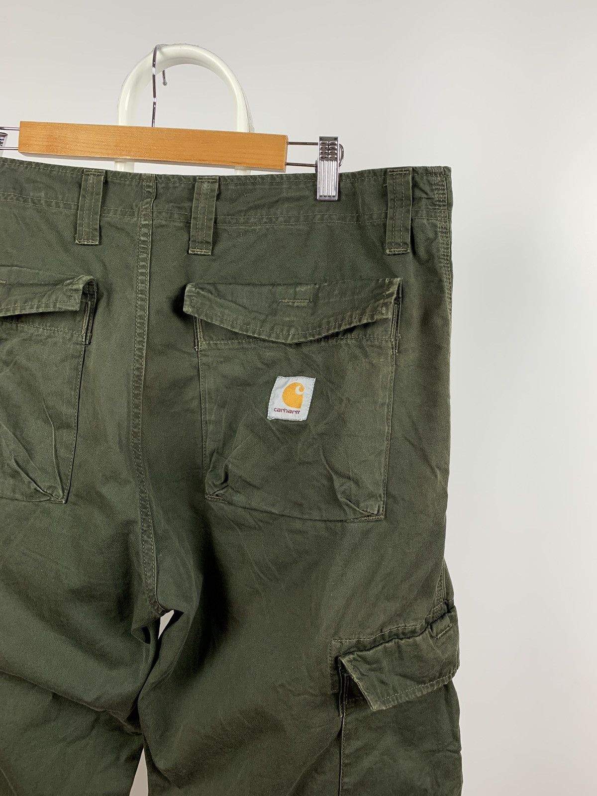 Carhartt Vintage Carhartt Faded Khaki Cargo Thrift Pants Travis Style Size US 36 / EU 52 - 14 Thumbnail