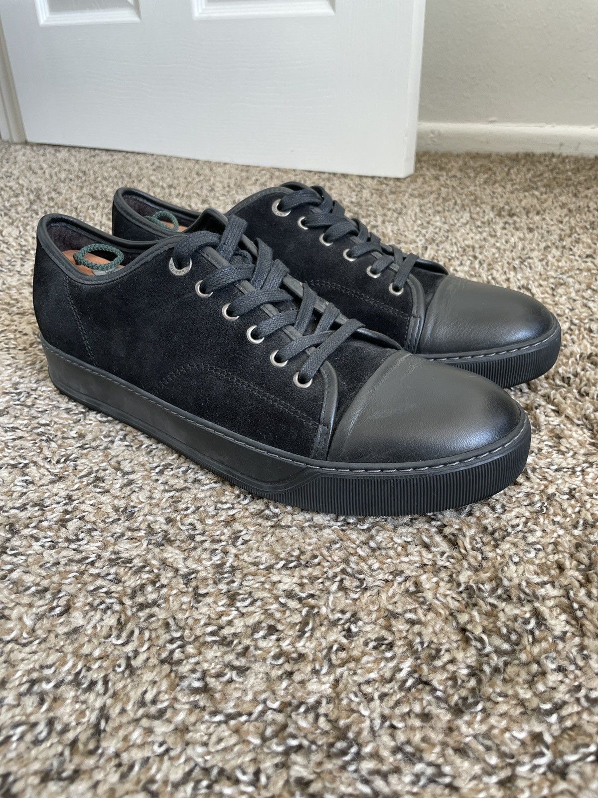 Lanvin LANVIN DBB1 BLACK SUEDE AND LEATHER SNEAKERS Size US 8 / EU 41 - 1 Thumbnail
