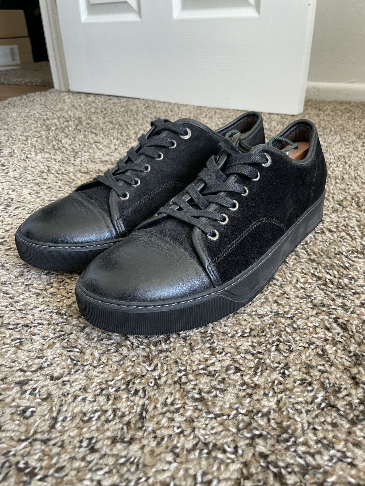 Lanvin LANVIN DBB1 BLACK SUEDE AND LEATHER SNEAKERS Size US 8 / EU 41 - 6 Thumbnail