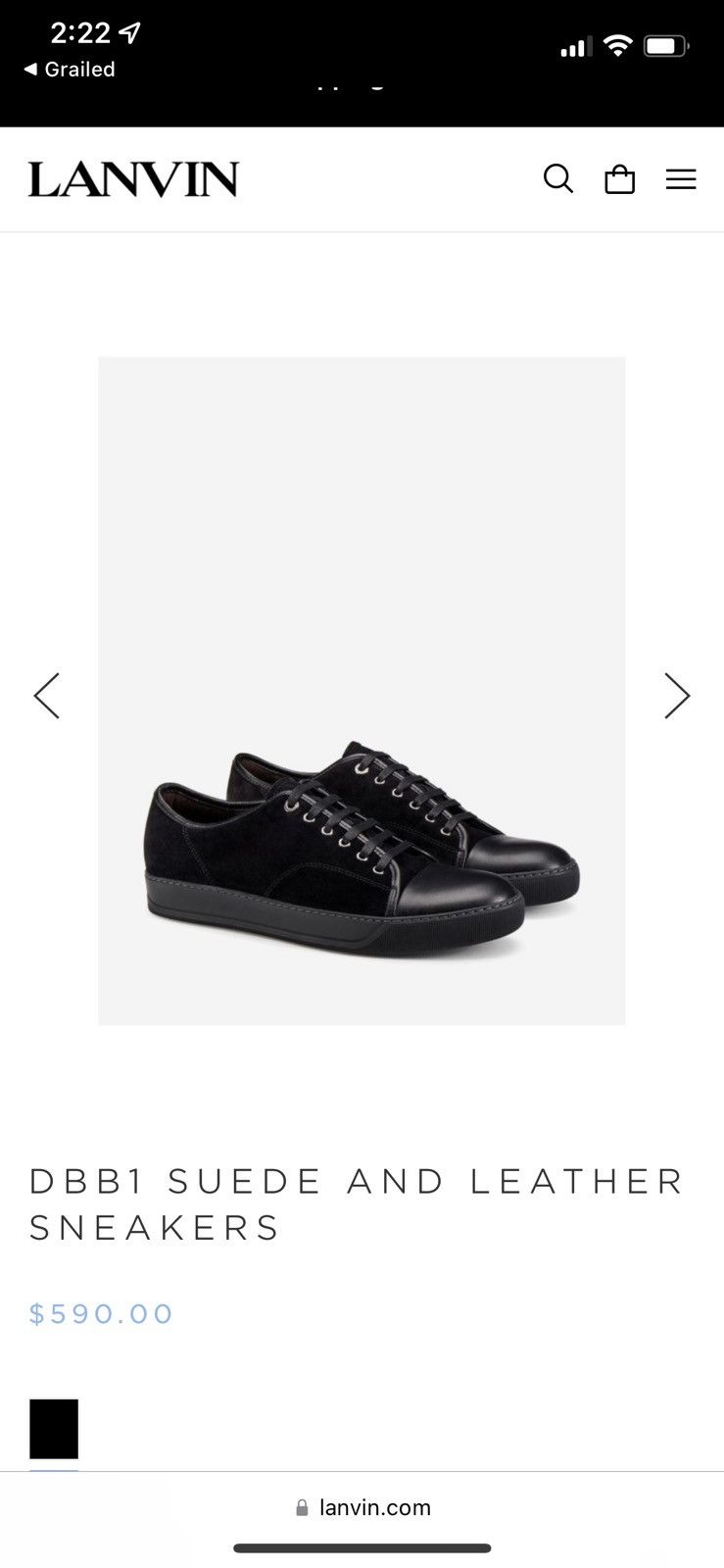 Lanvin LANVIN DBB1 BLACK SUEDE AND LEATHER SNEAKERS Size US 8 / EU 41 - 8 Thumbnail