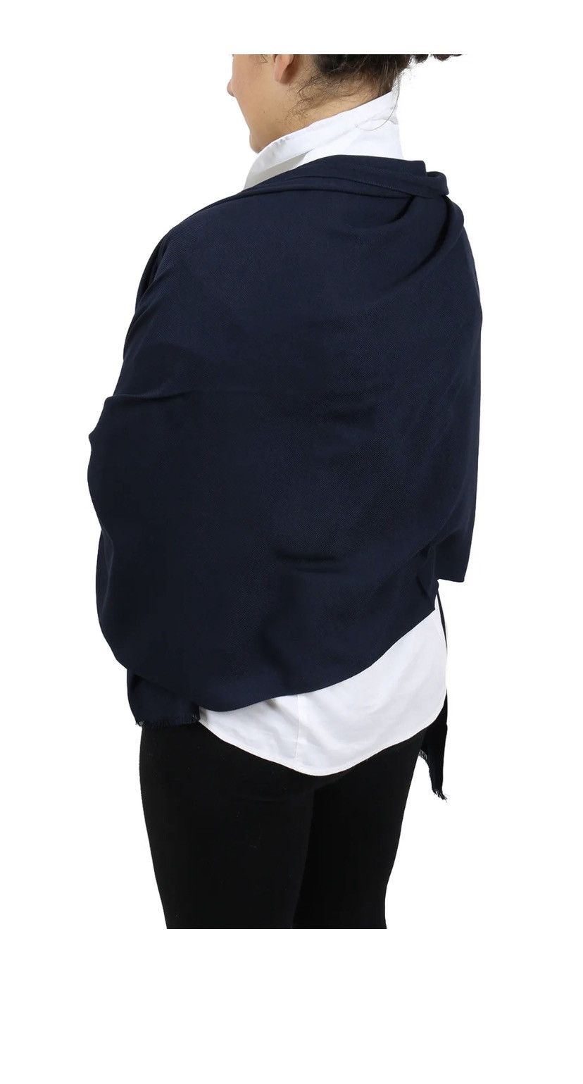 Designer × Moschino NWT MOSCHINO 100% Viscose Black Solid Scarf Size ONE SIZE - 3 Thumbnail