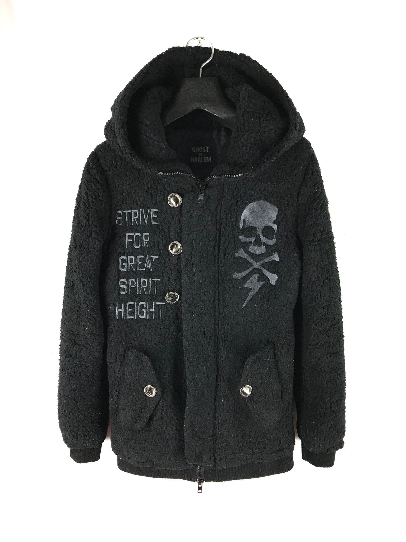 Japanese Brand GHOST OF HARLEM SEDITIONARIES FLEECE HOODIE Size US XS / EU 42 / 0 - 2 Thumbnail