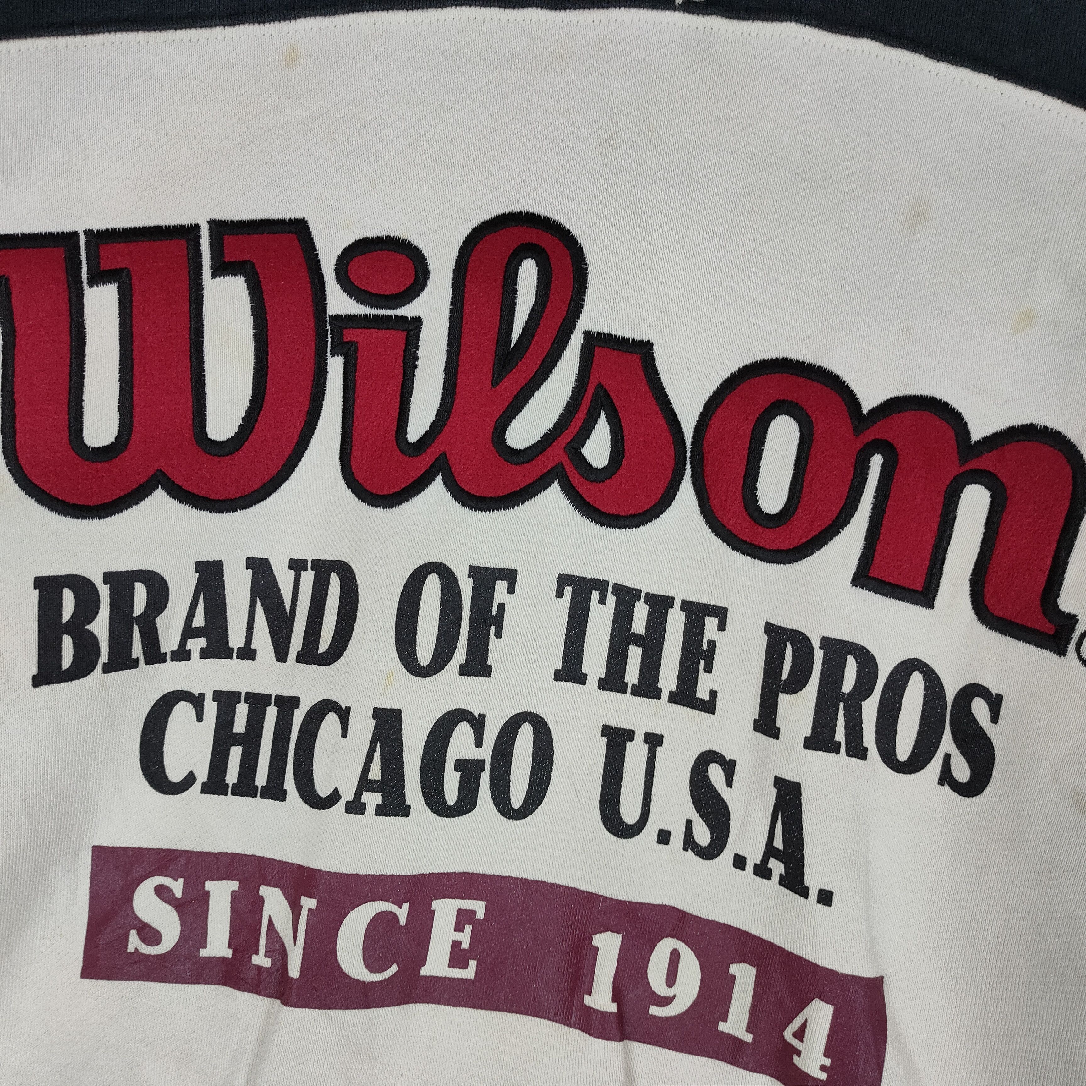 Wilson VINTAGE WILSON Embroidery Spellout Chicago Usa Hoodie Size US L / EU 52-54 / 3 - 2 Thumbnail