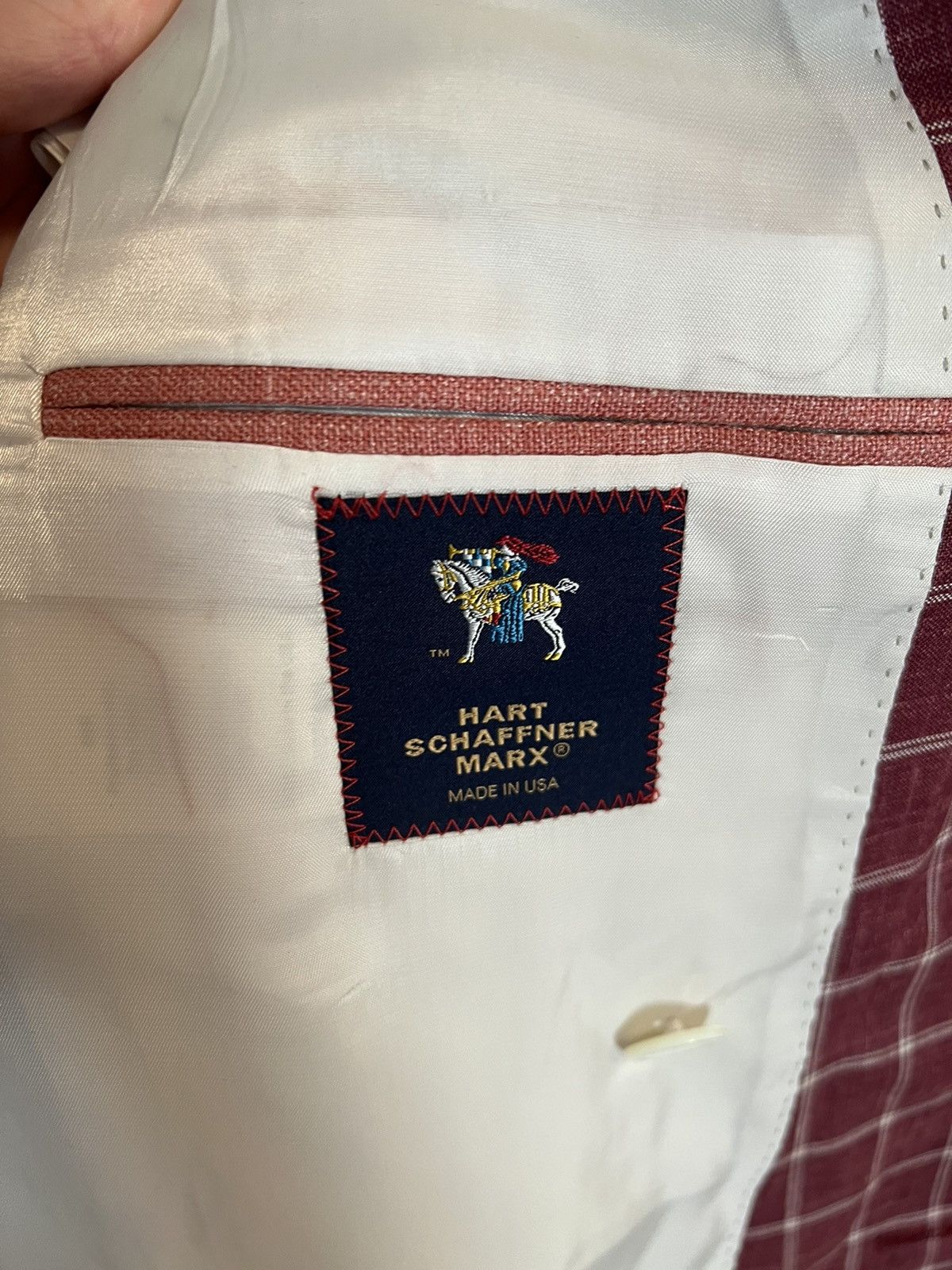 Hart Schaffner Marx Double-breasted Blazer Size 40R - 4 Thumbnail