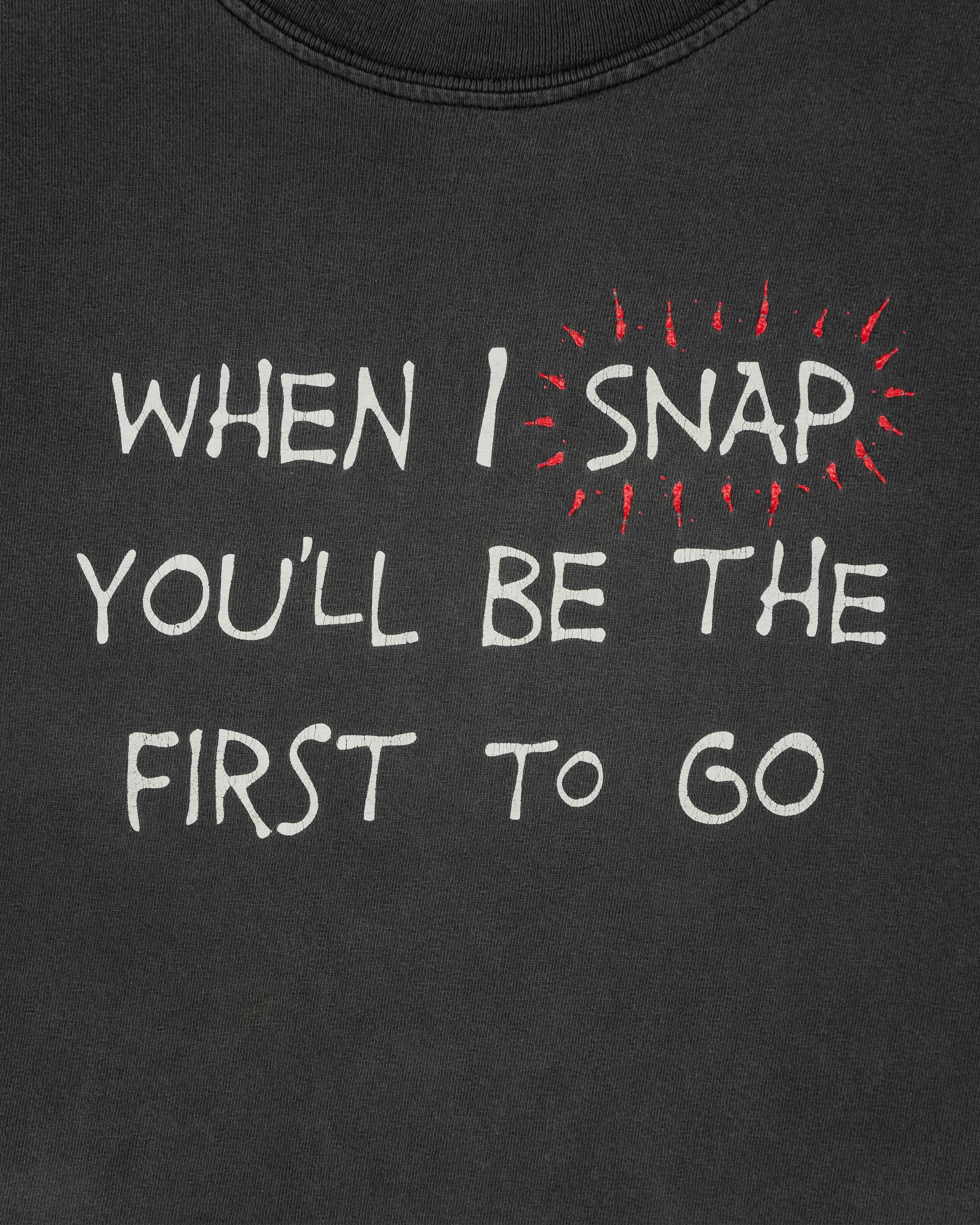 Vintage "When I Snap You'll Be The First To Go" Thrashed T-Shirt Size US L / EU 52-54 / 3 - 2 Thumbnail