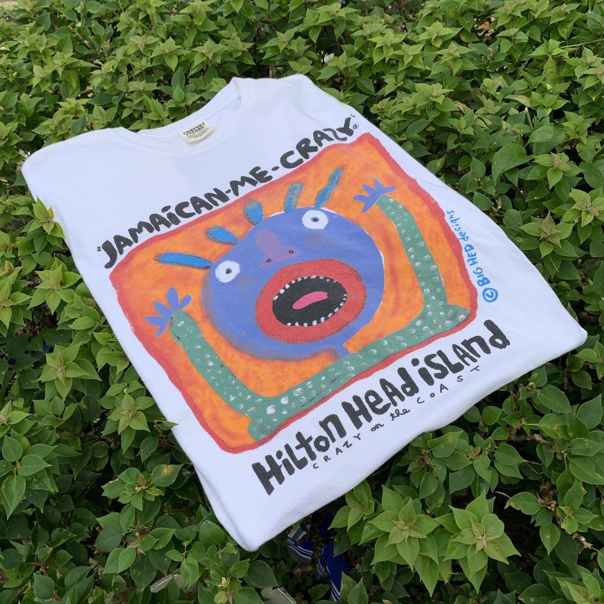 Vintage 90s Big Hed Designs Making Me Crazy Shirt Size XL.