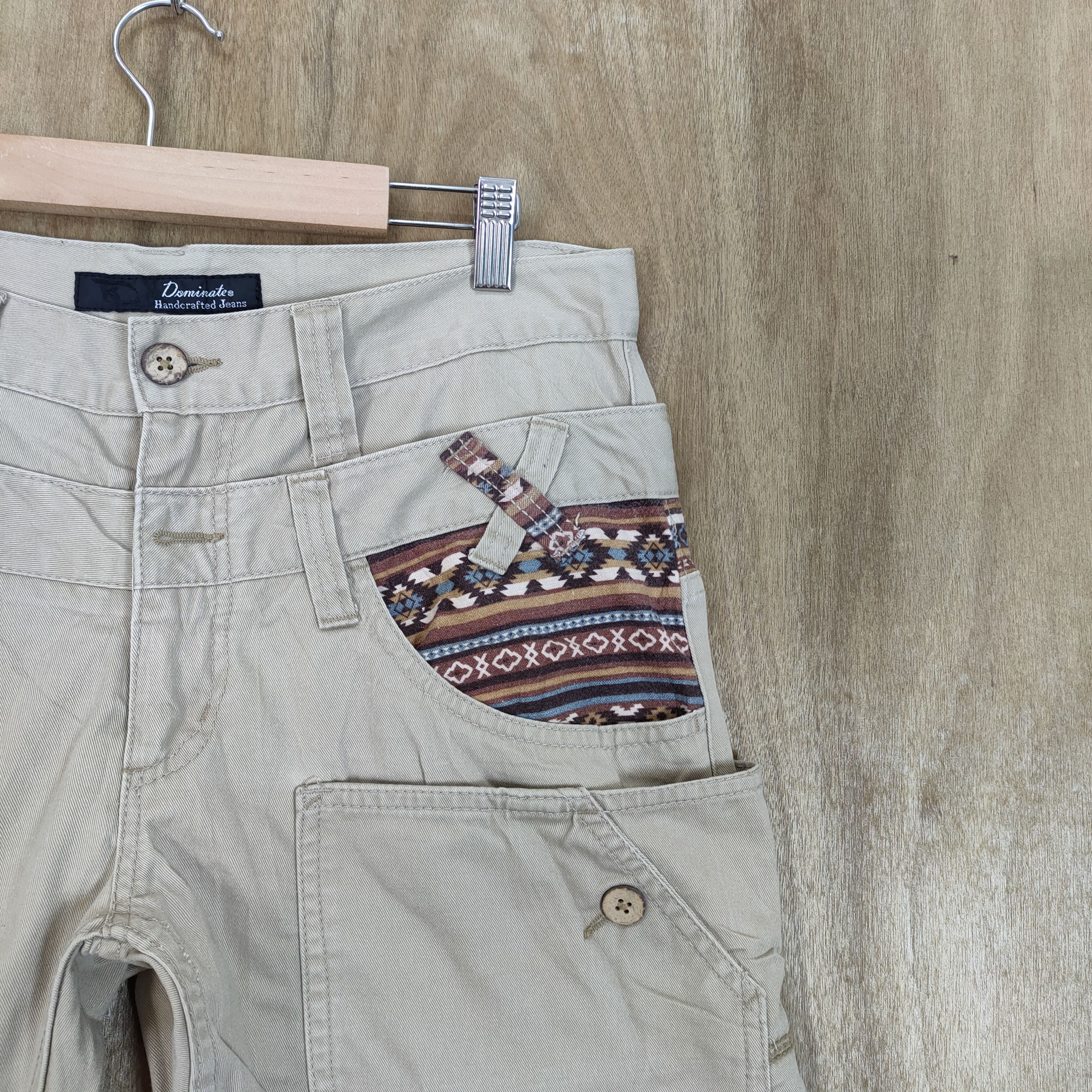 Japanese Brand DOMINATED HANDCRAFTED DOUBLE WAIST CARGO PANTS Size US 32 / EU 48 - 4 Thumbnail