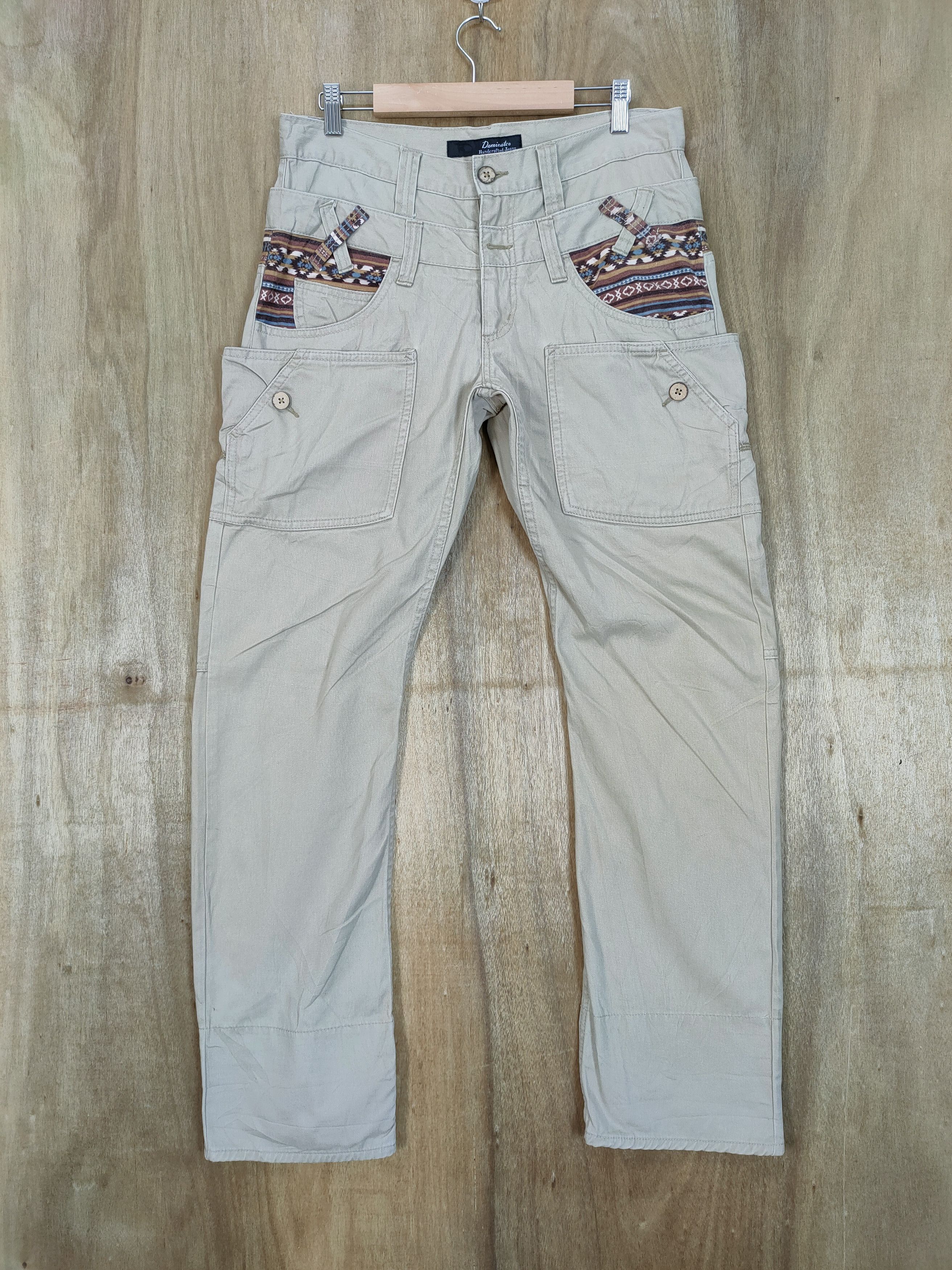 Japanese Brand DOMINATED HANDCRAFTED DOUBLE WAIST CARGO PANTS Size US 32 / EU 48 - 1 Thumbnail