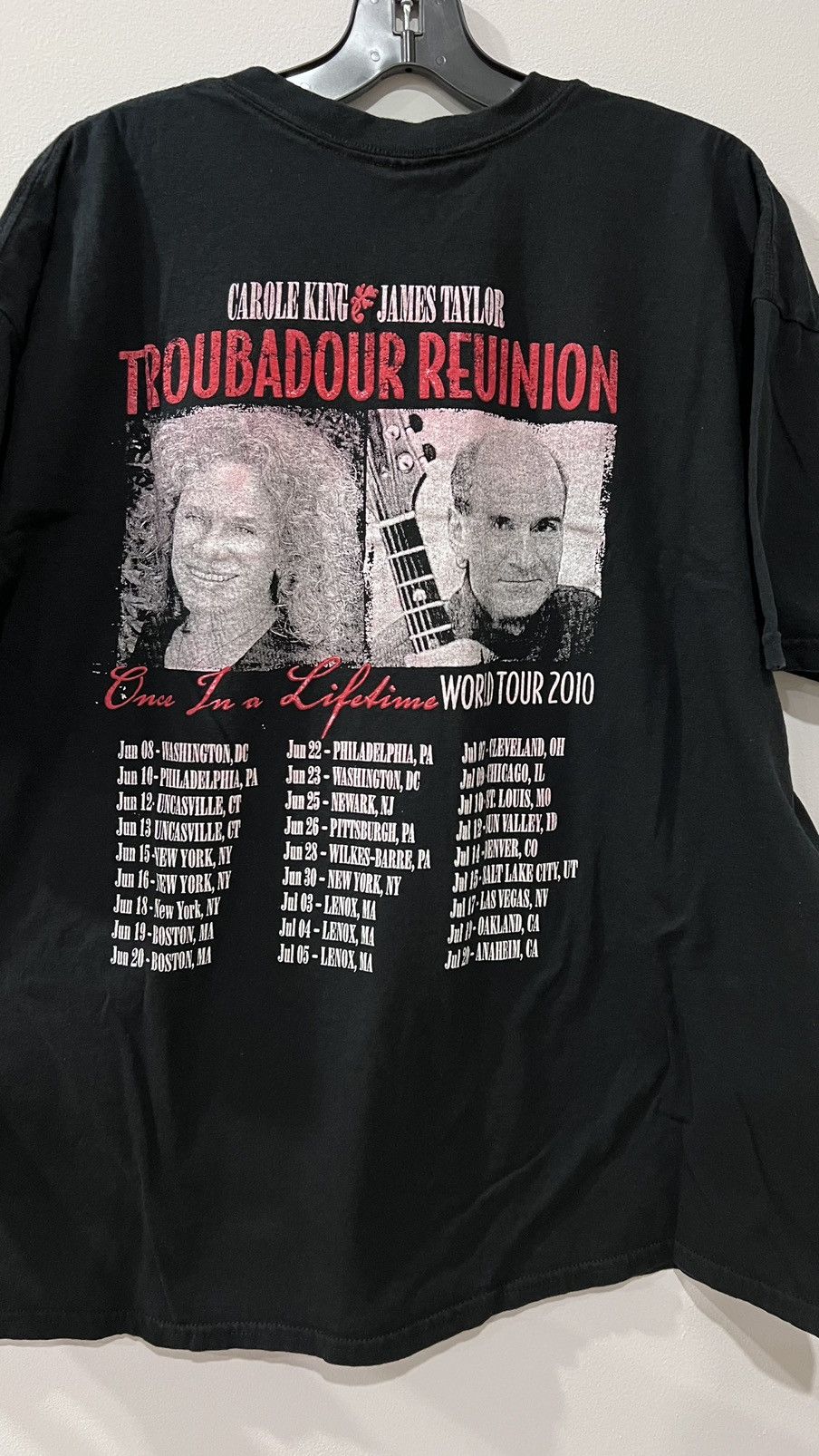 Band Tees Carole King & James Tylor Once in a Lifetime World Tour 2010 Size US XL / EU 56 / 4 - 4 Thumbnail