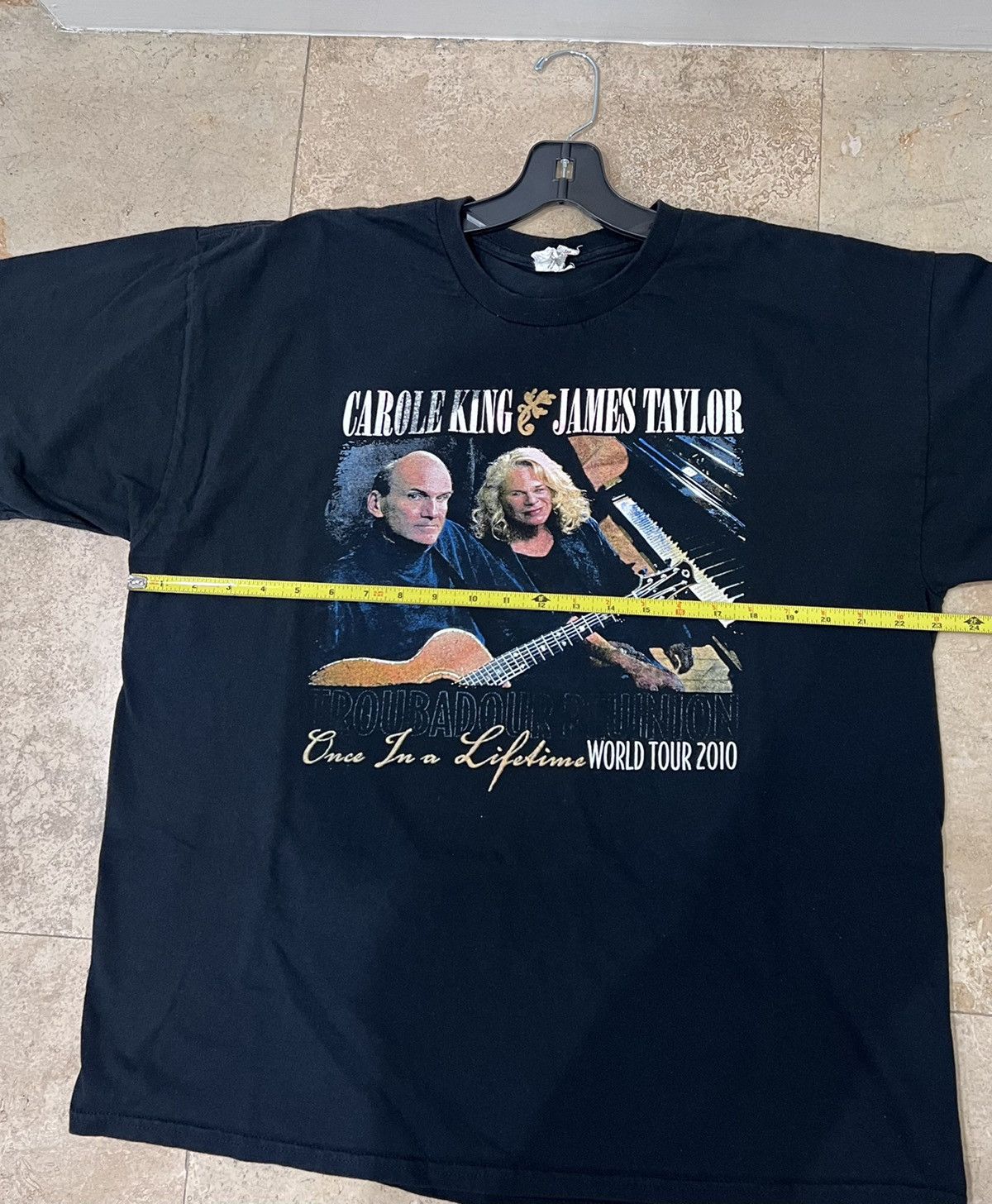 Band Tees Carole King & James Tylor Once in a Lifetime World Tour 2010 Size US XL / EU 56 / 4 - 7 Thumbnail