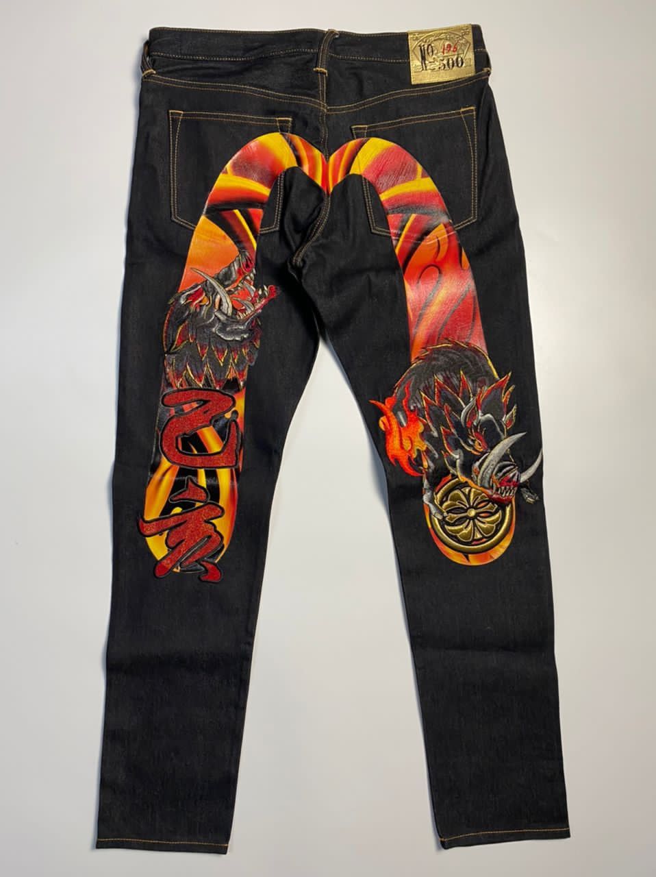 Evisu × Japanese Brand EVISU 2019 GOLD EDITION-YEAR OF PIG JEANS MEN (196/500) Size US 32 / EU 48 - 1 Thumbnail