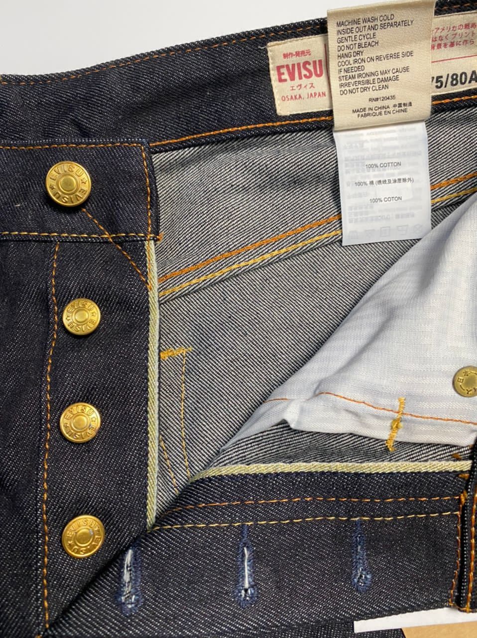 Evisu × Japanese Brand EVISU 2019 GOLD EDITION-YEAR OF PIG JEANS MEN (196/500) Size US 32 / EU 48 - 8 Thumbnail