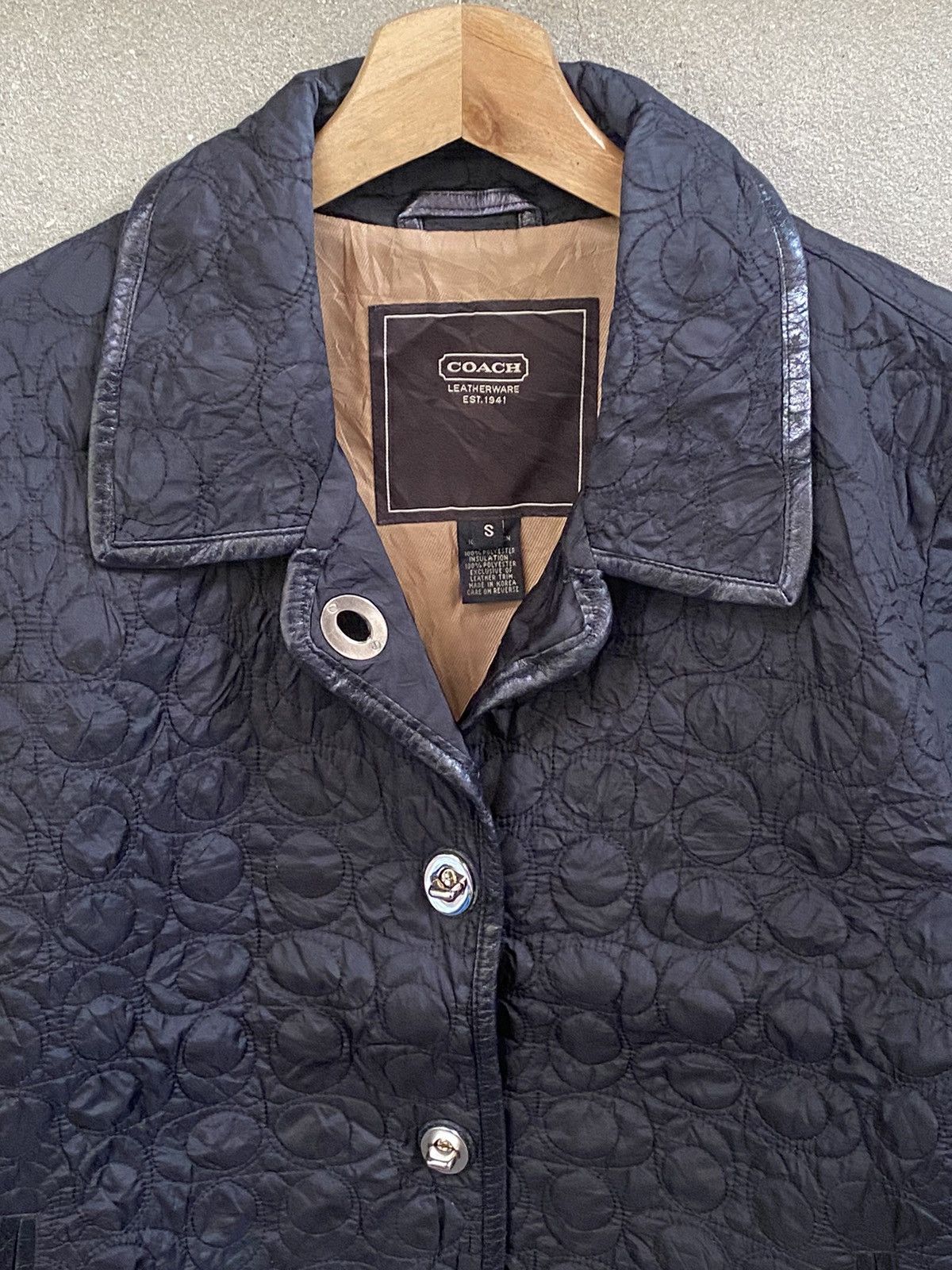 Coach × Other Coach monogram Leather Lining button jacket Size US S / EU 44-46 / 1 - 7 Thumbnail